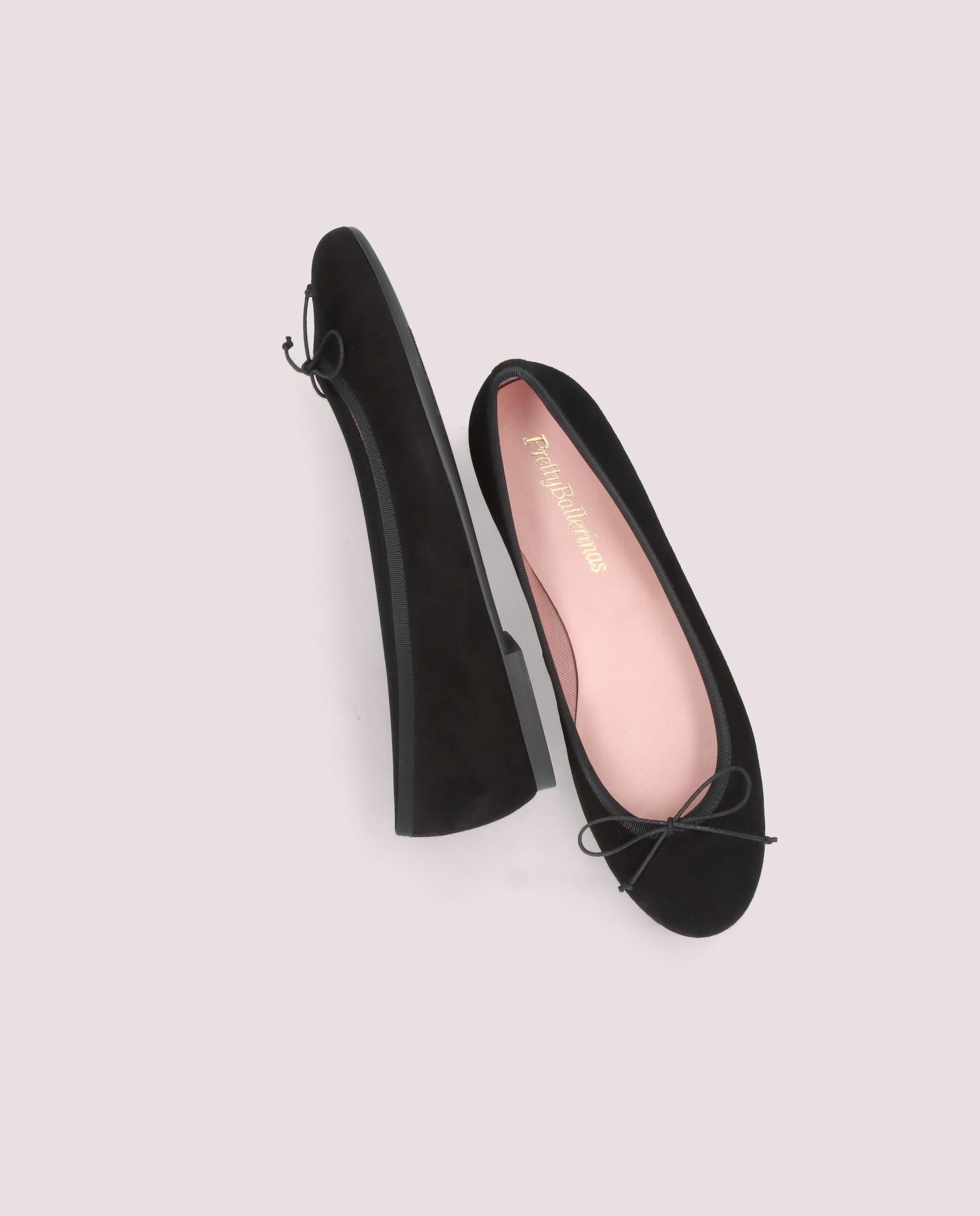 Nicole Negros Suede Ballerinas