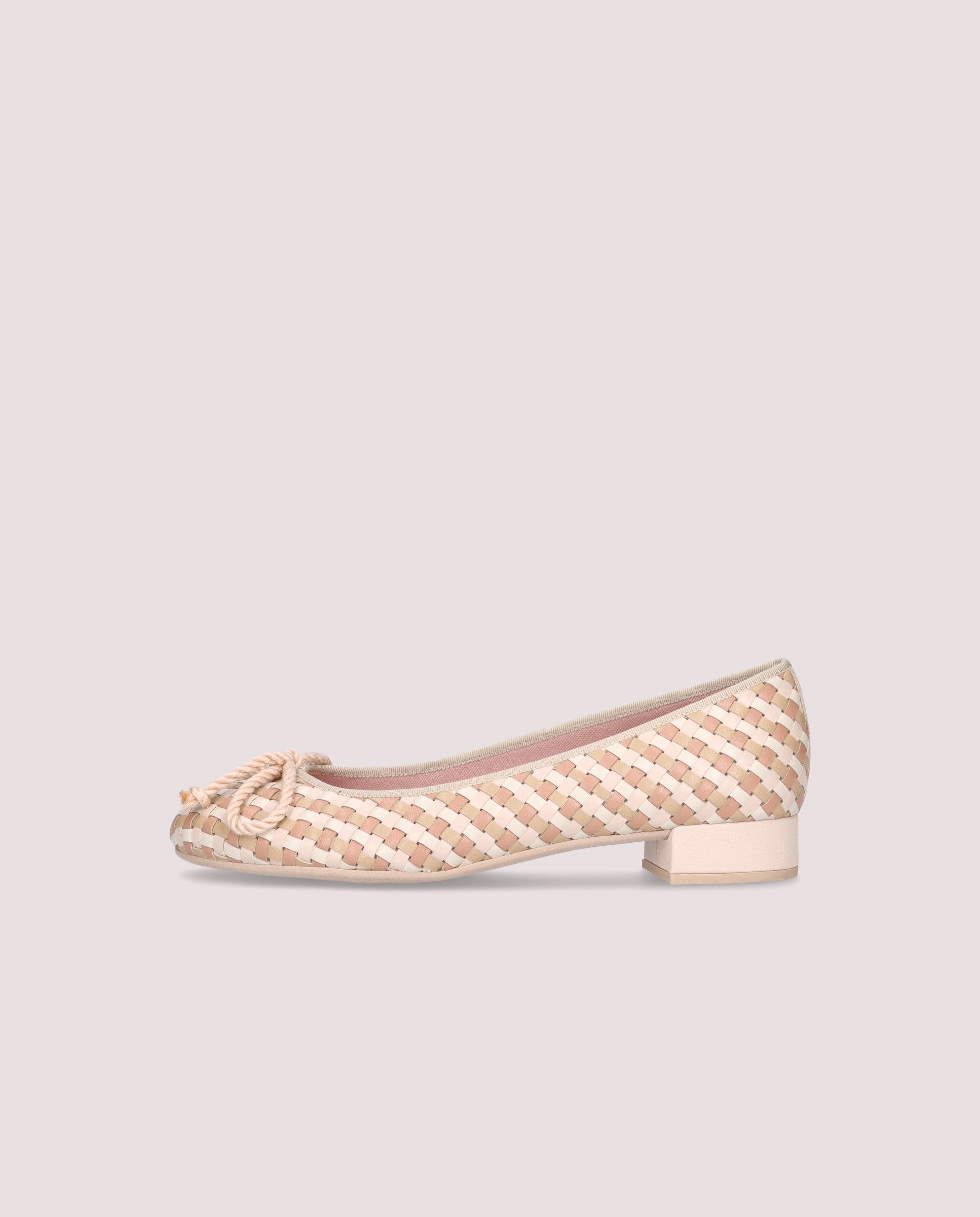 Gretschen Pink Leather Ballerinas