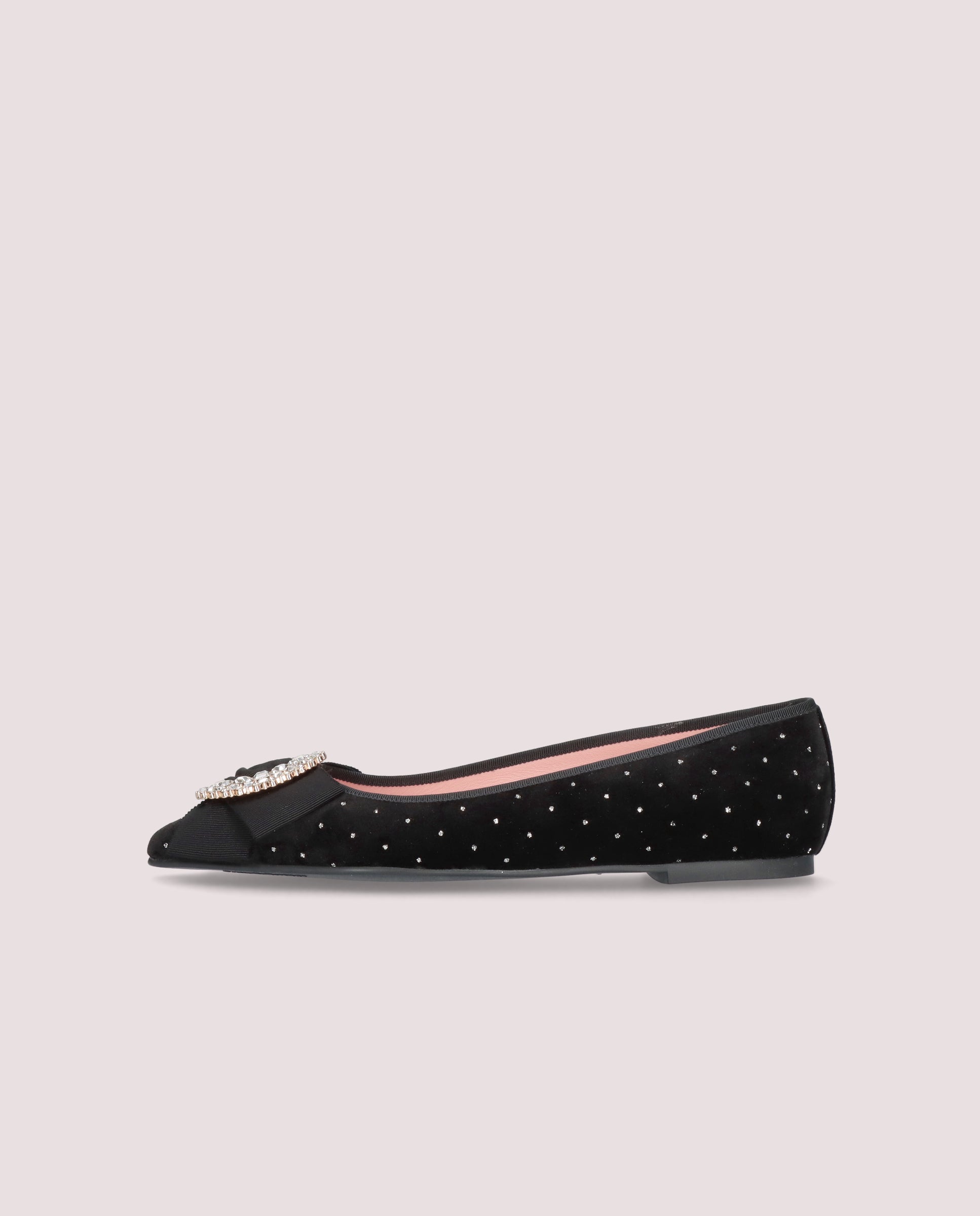 Ella Black Knitted Ballerinas