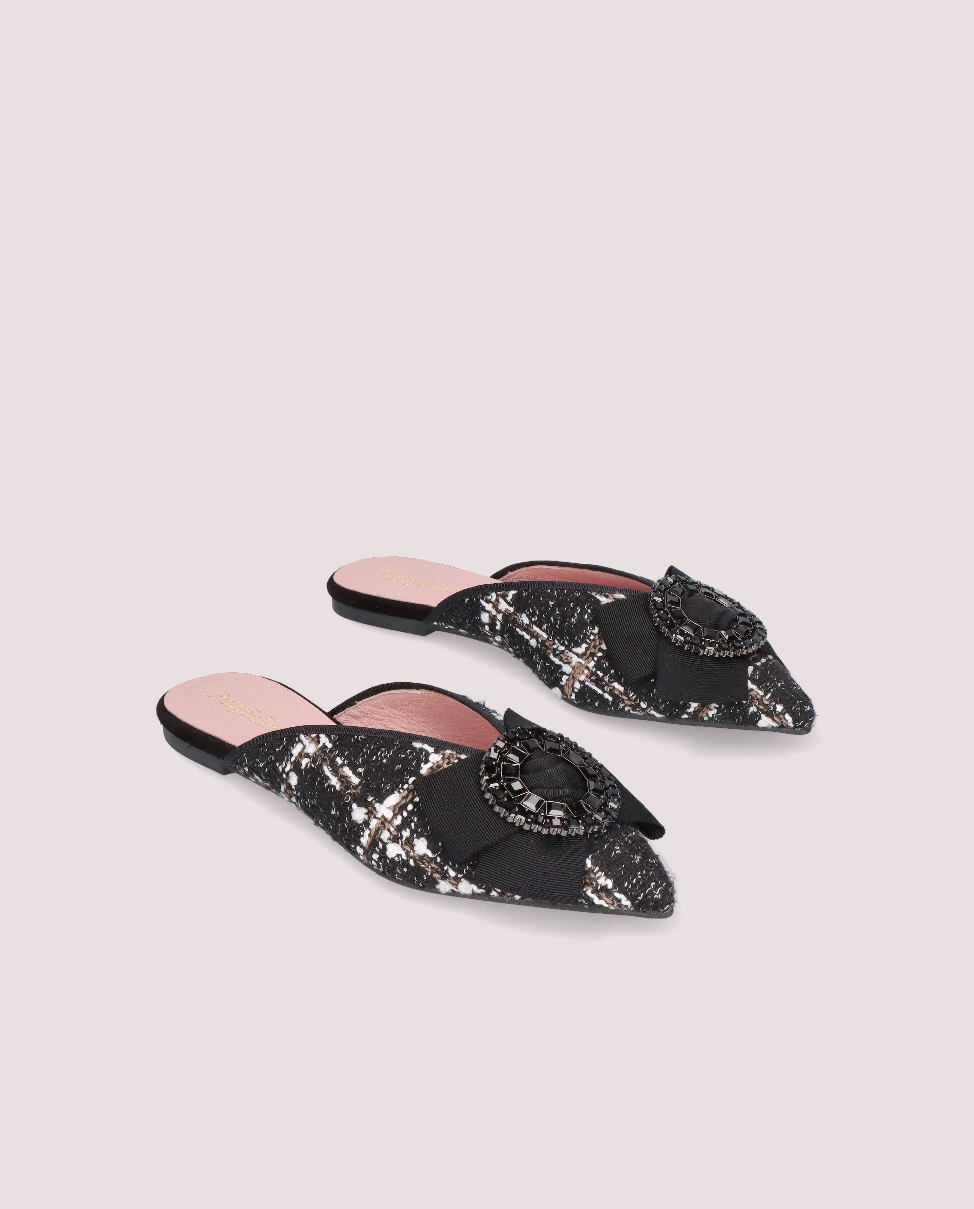 Black Knitted Ella Mules