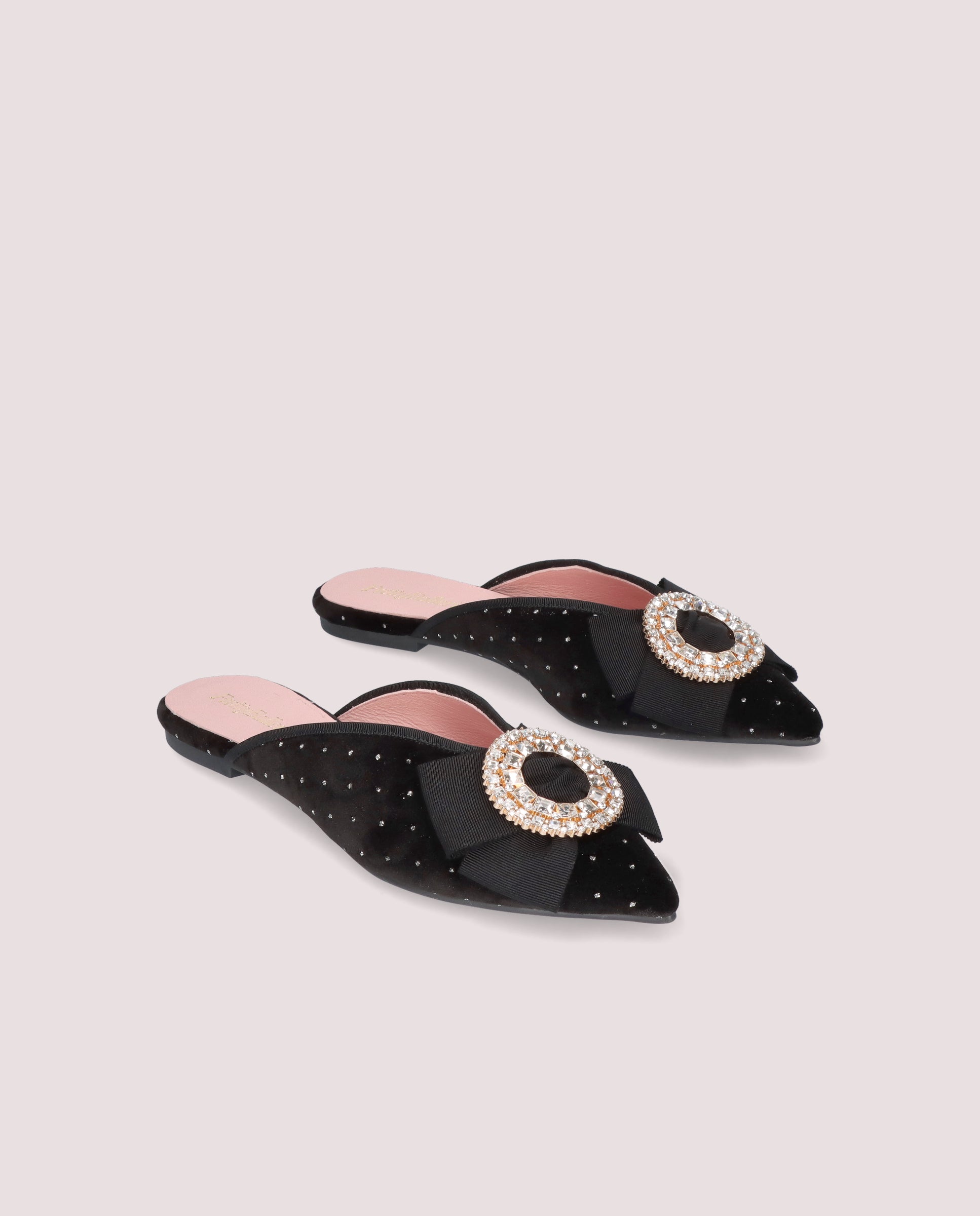 Black Knitted Ella Mules