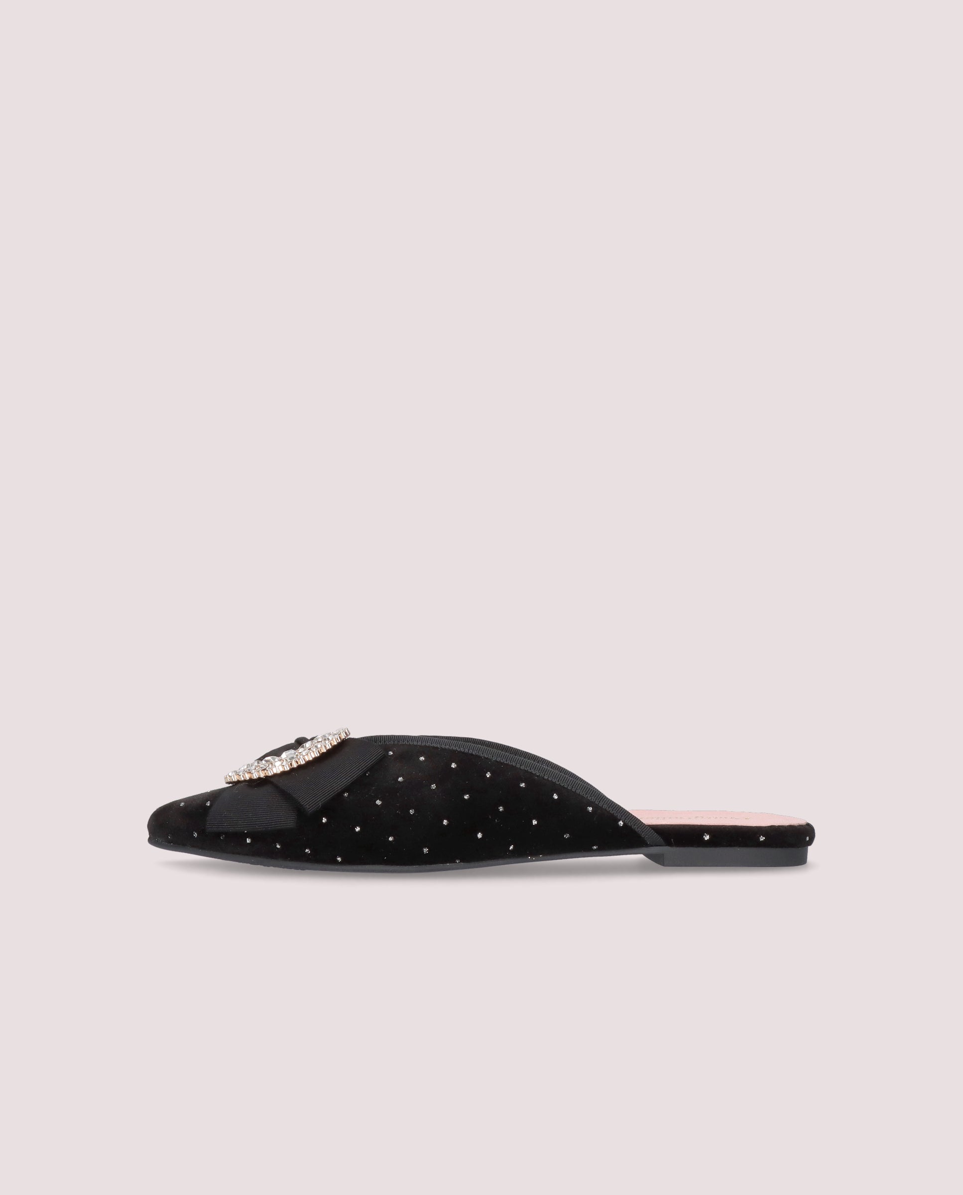 Black Knitted Ella Mules