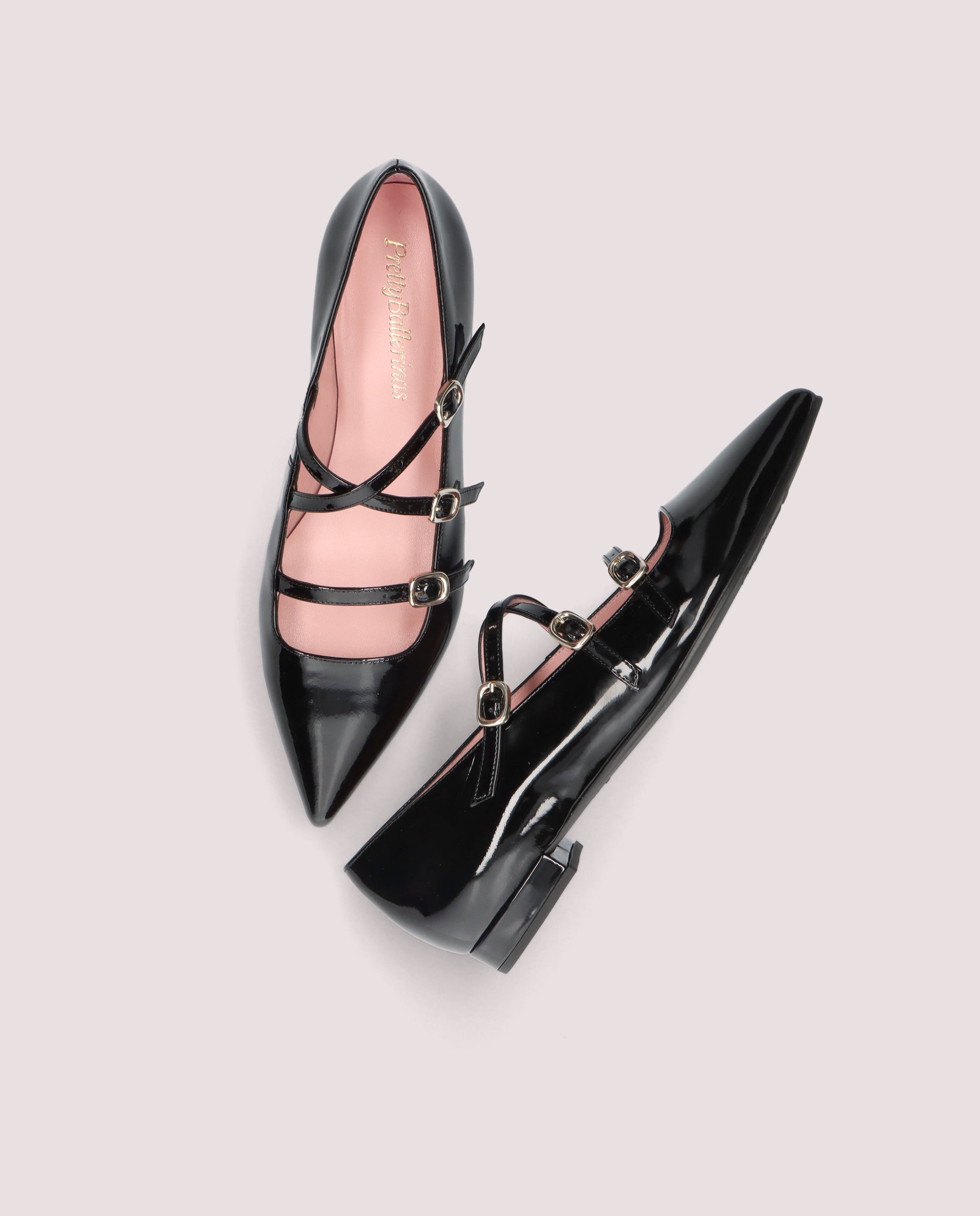 Clementine Black Patent Leather Ballerinas