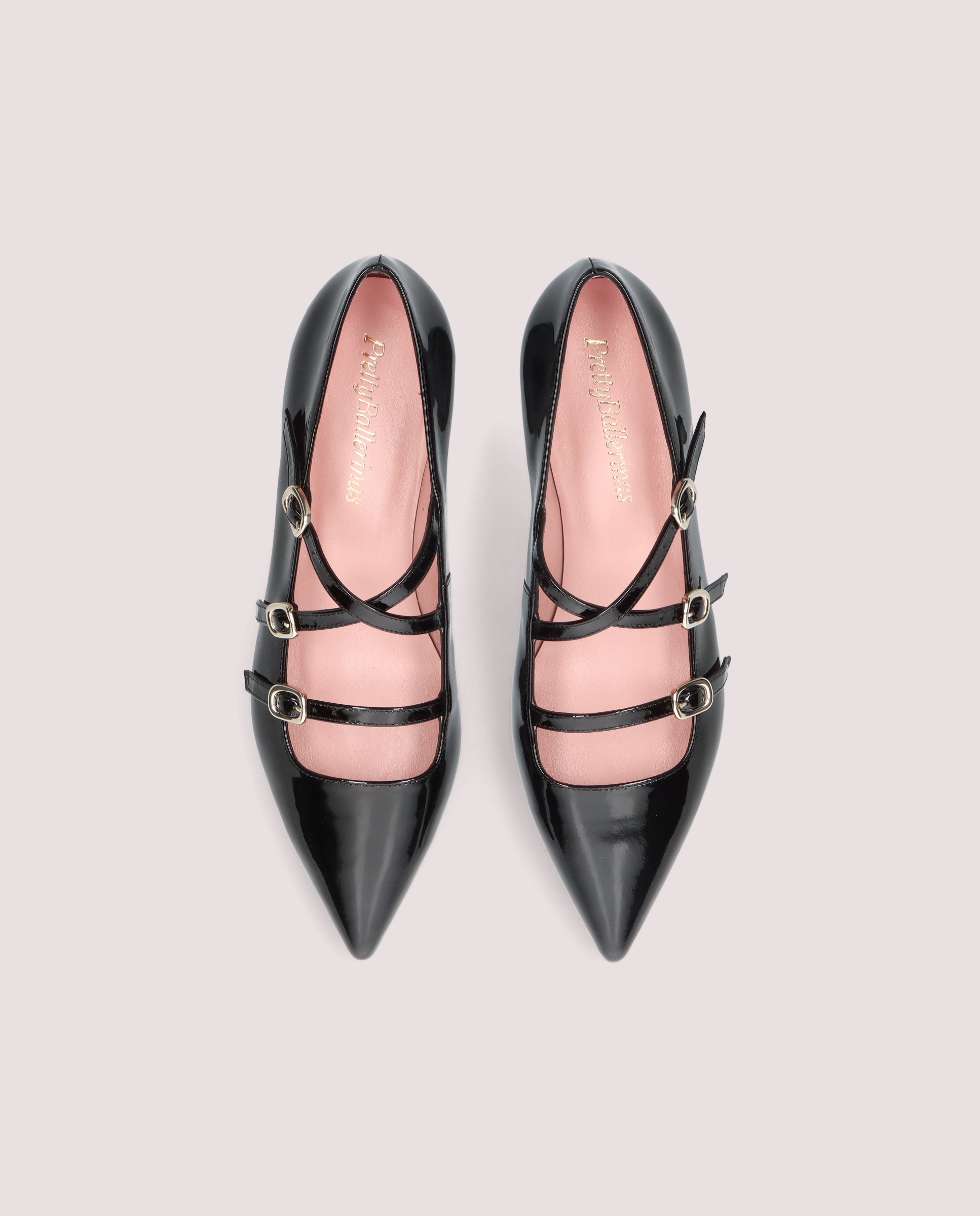 Clementine Black Patent Leather Ballerinas