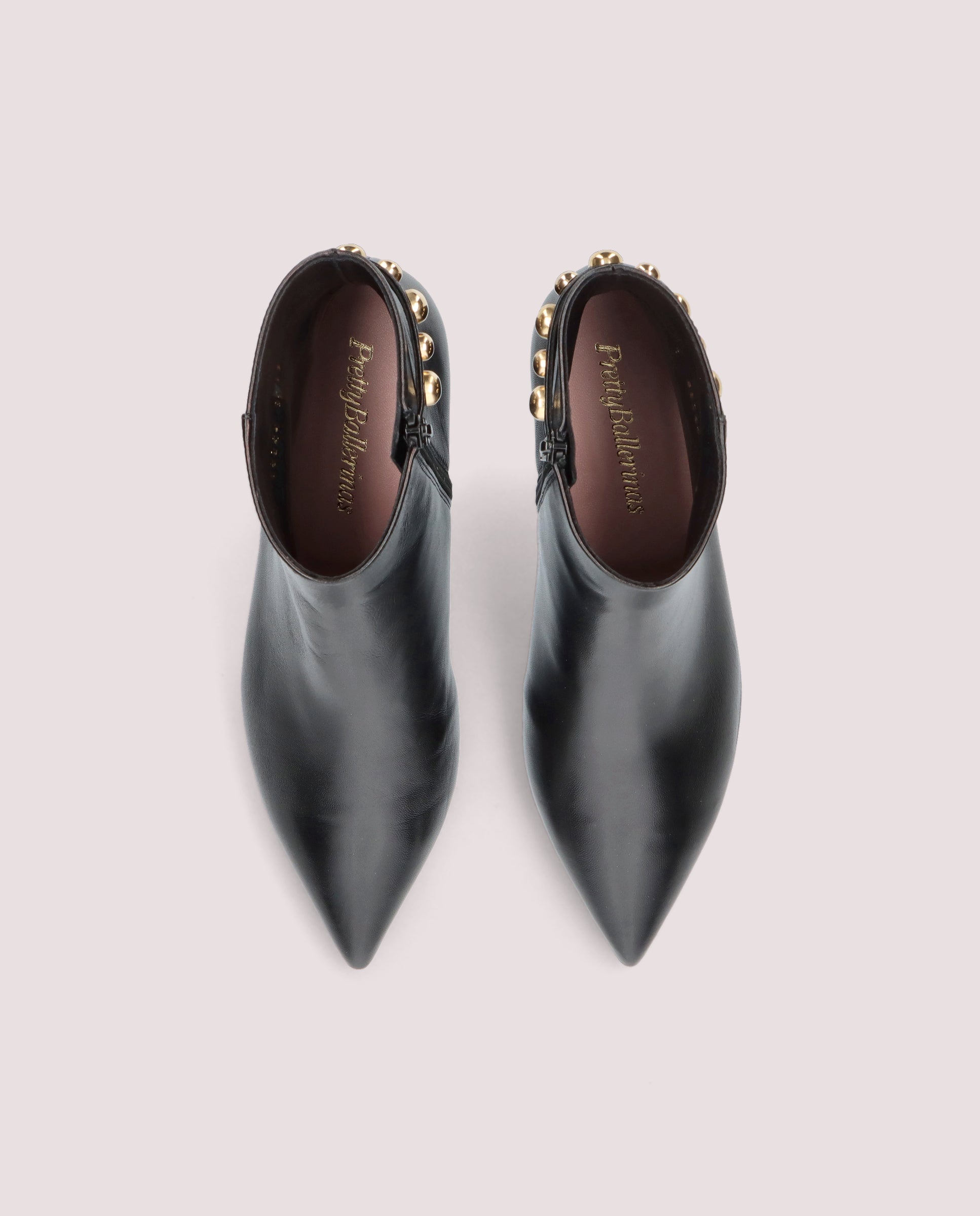 Kendall Black Leather Ankle Boots