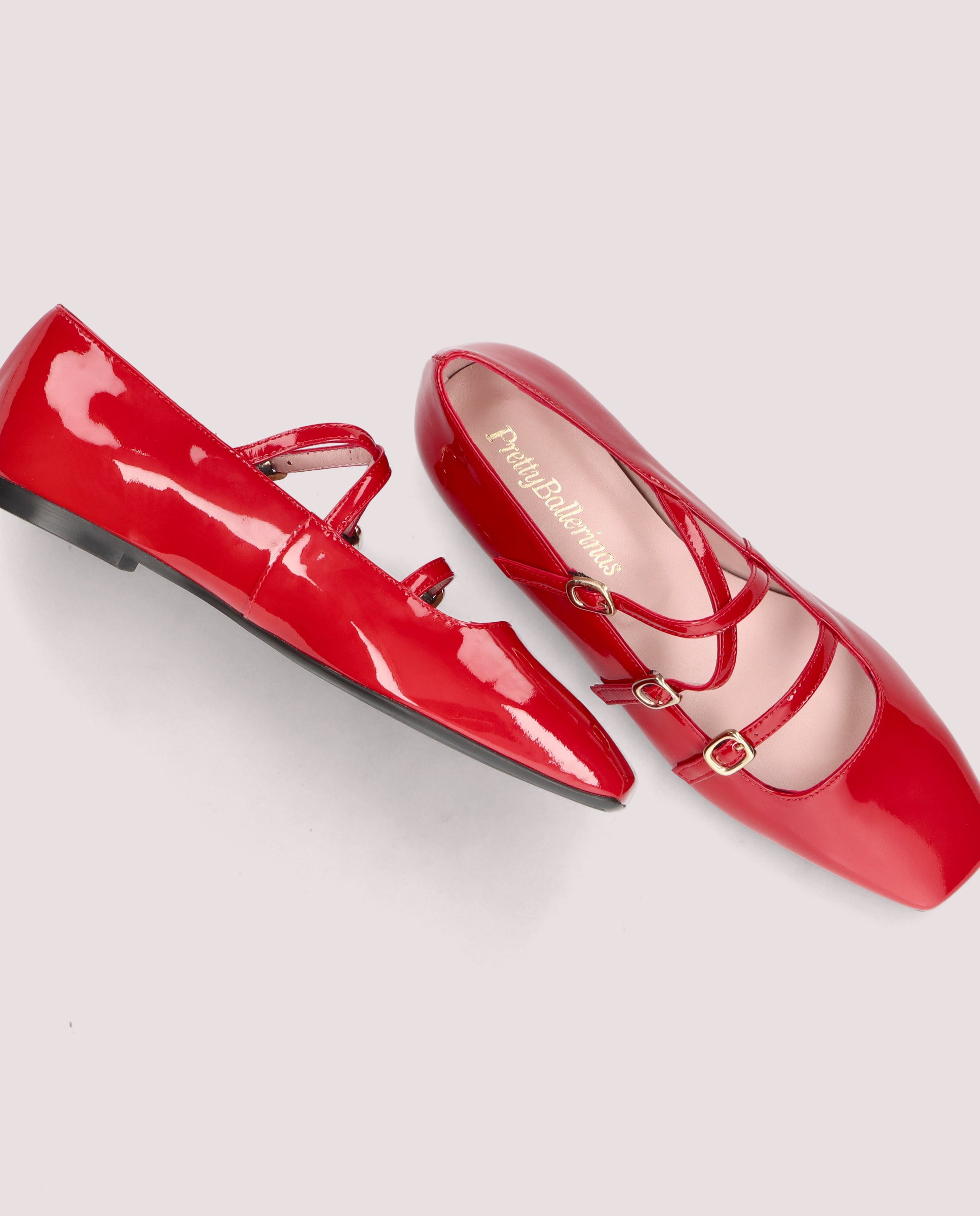 Camille Red Patent Leather Ballerinas