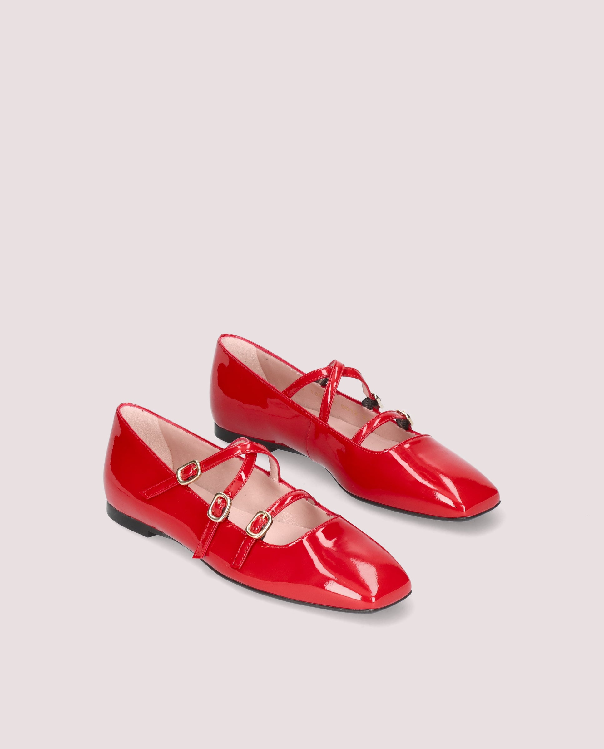 Camille Red Patent Leather Ballerinas
