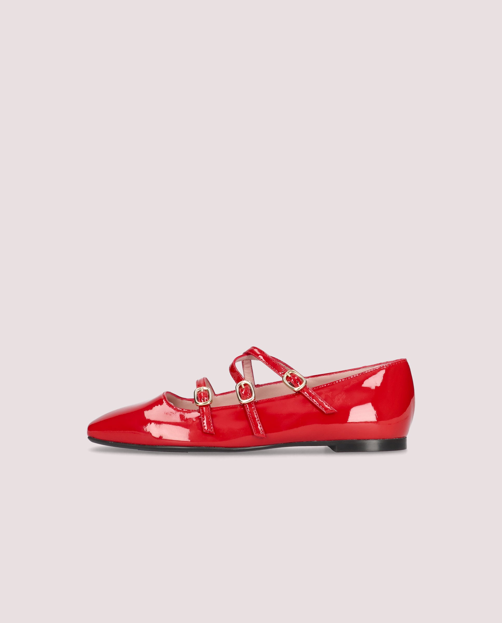 Camille Red Patent Leather Ballerinas