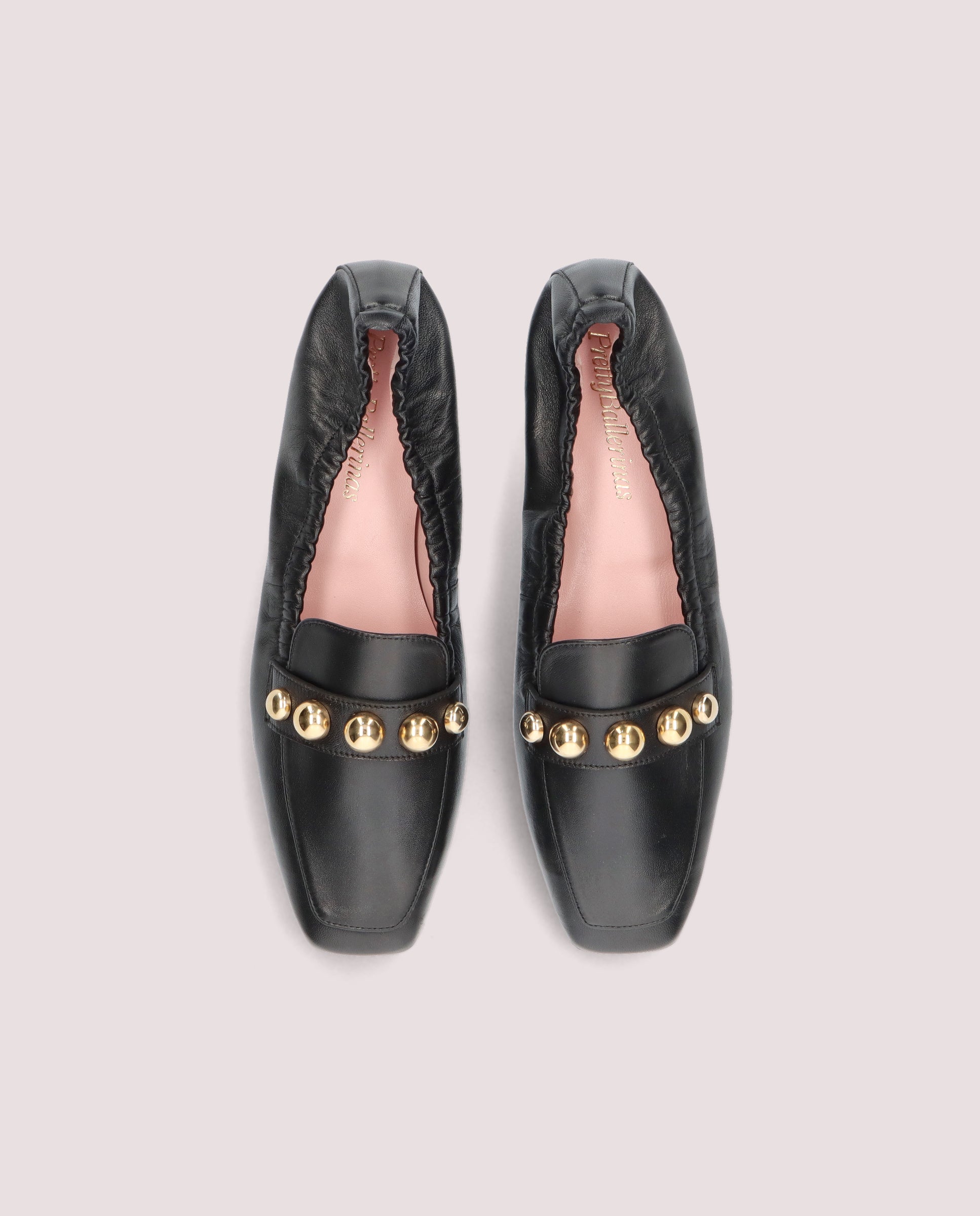 Camille Black Leather Loafers