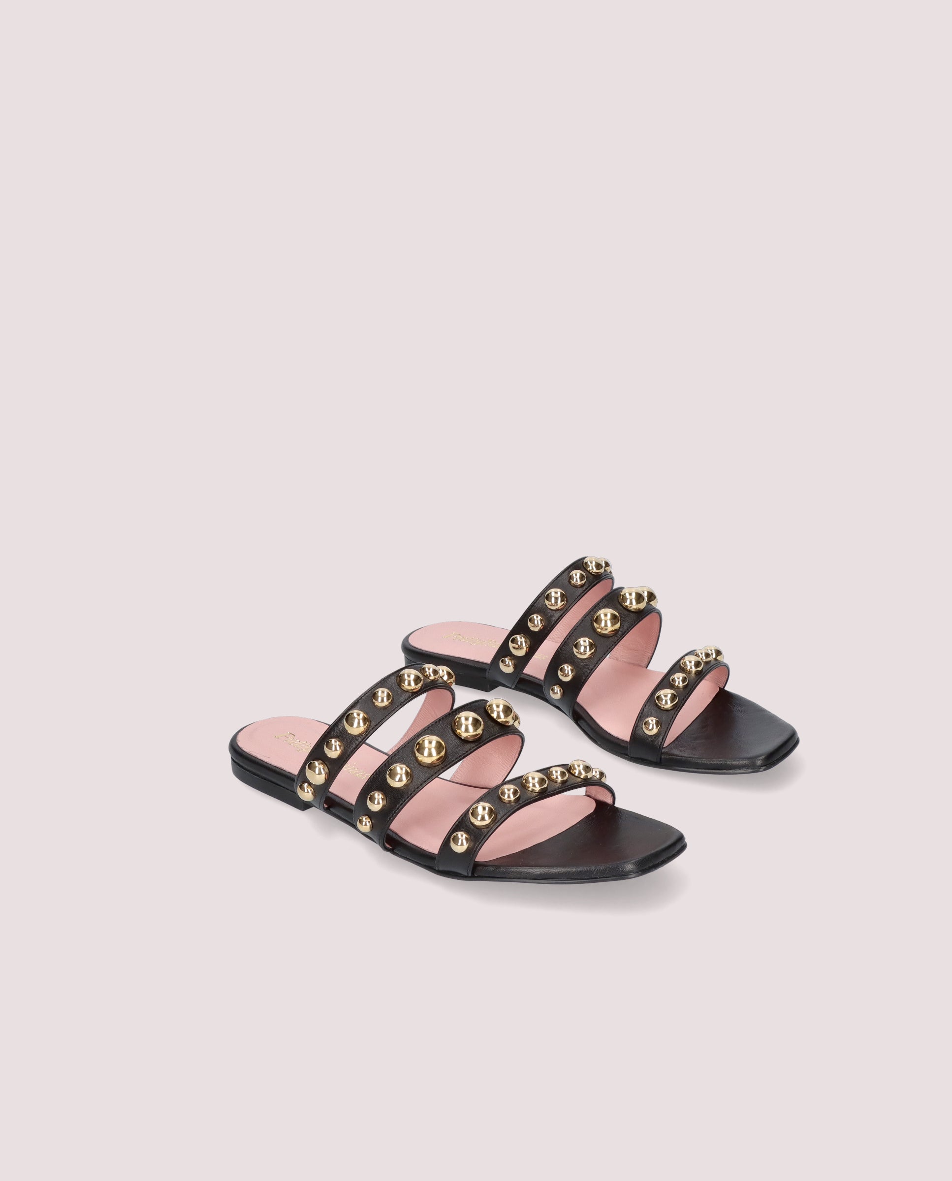 Black Leather Isla Sandals