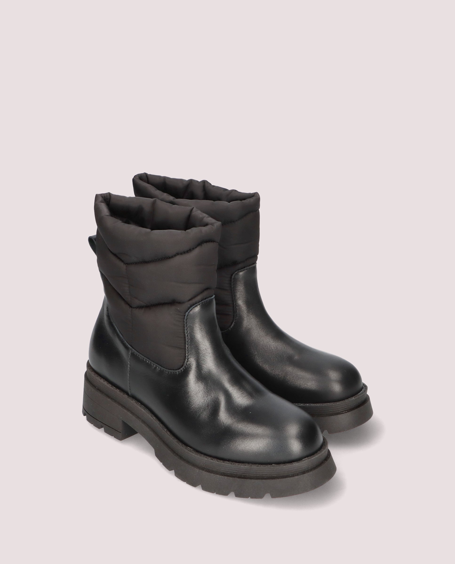 Black Ramia Leather Ankle Boots