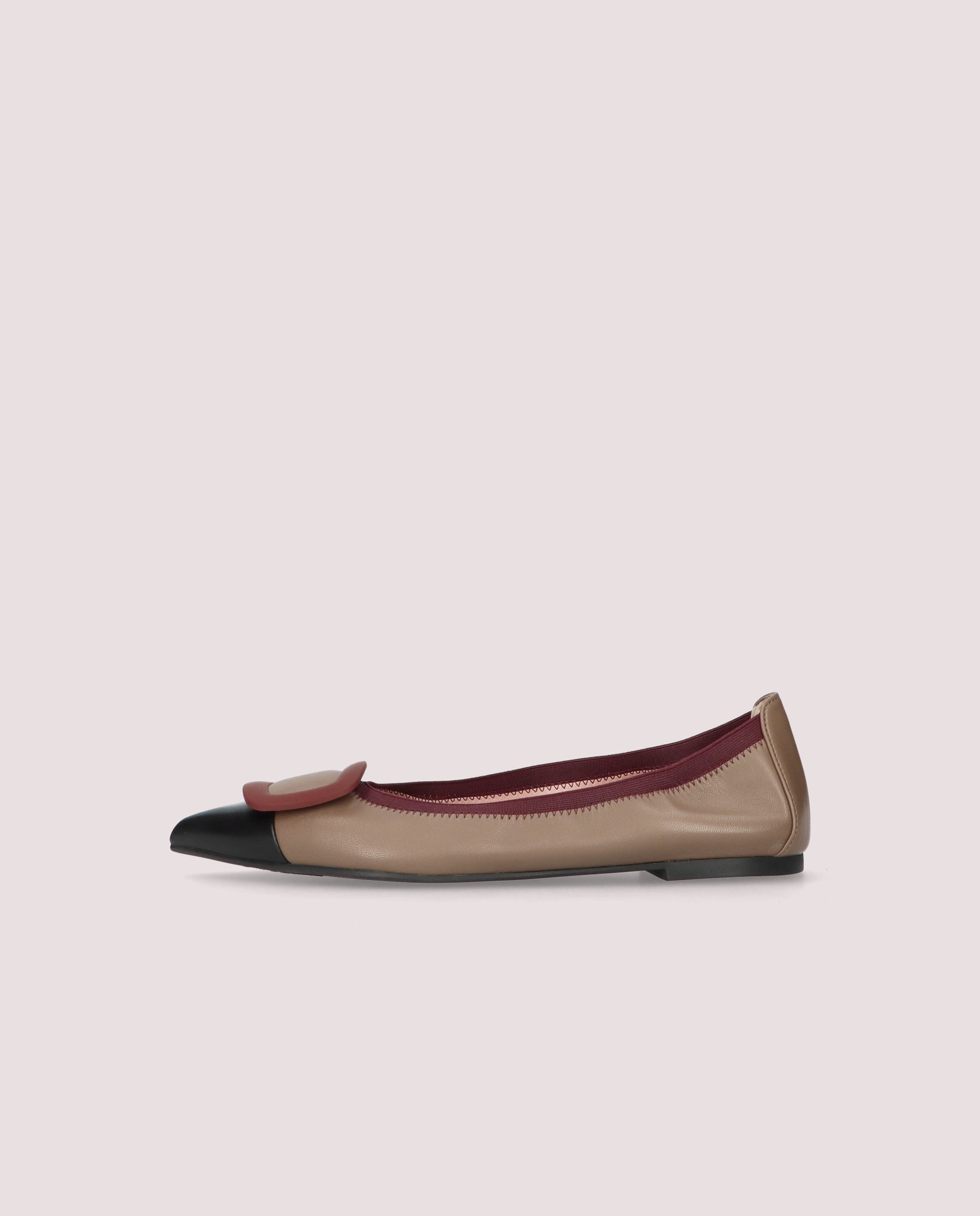 Ella Brown Leather Ballet Flats