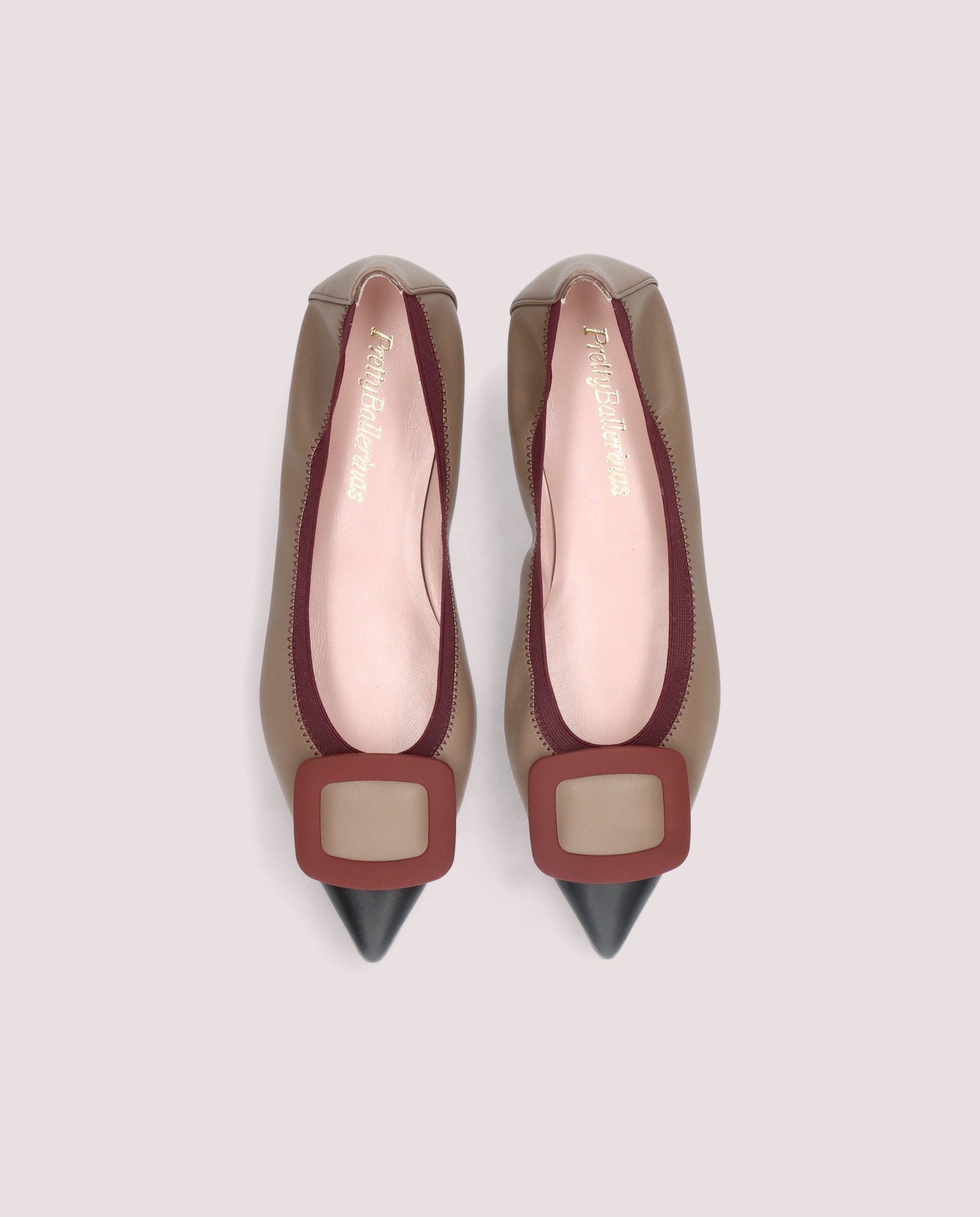 Ella Brown Leather Ballet Flats