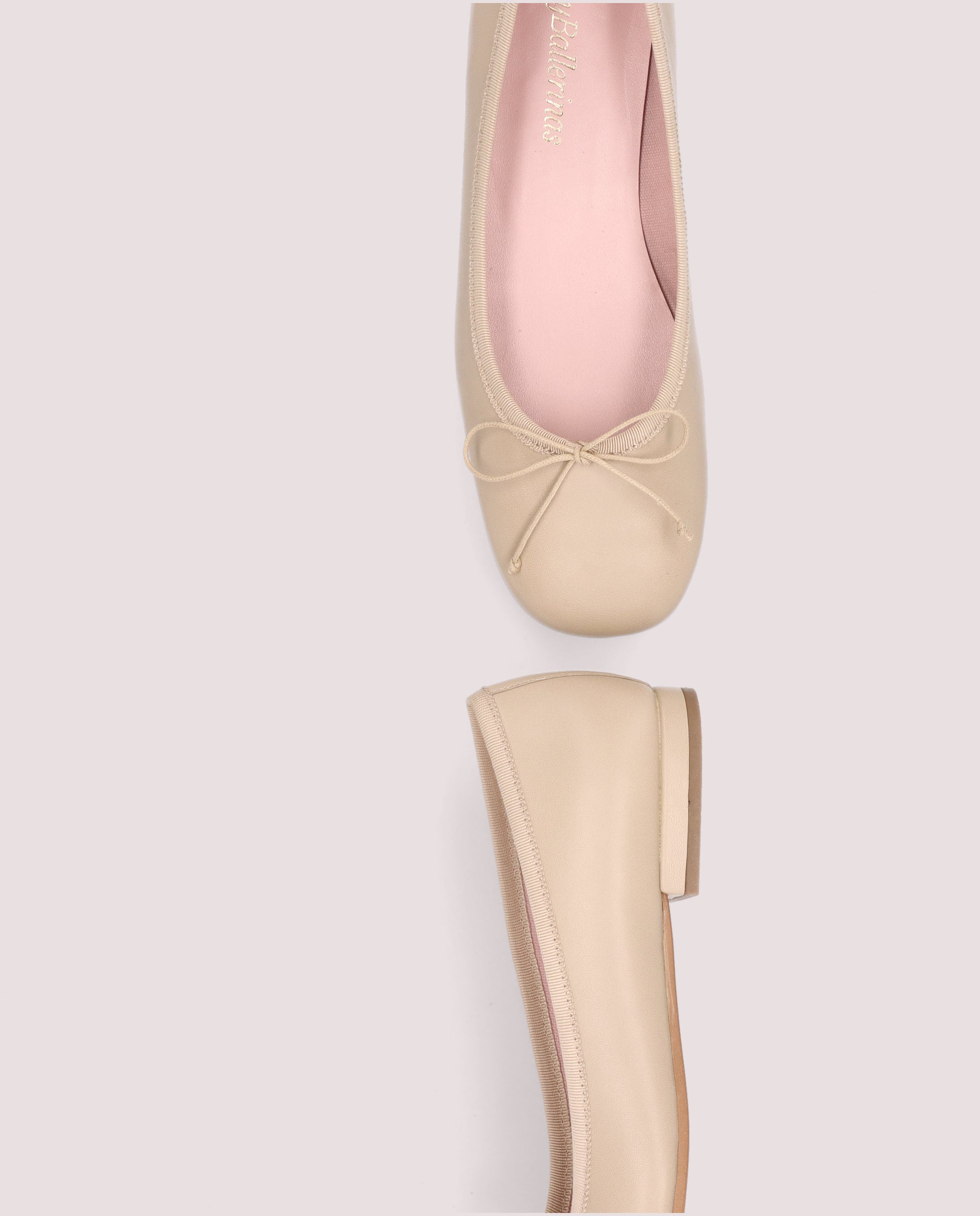 Brown Leather Jean Ballerinas