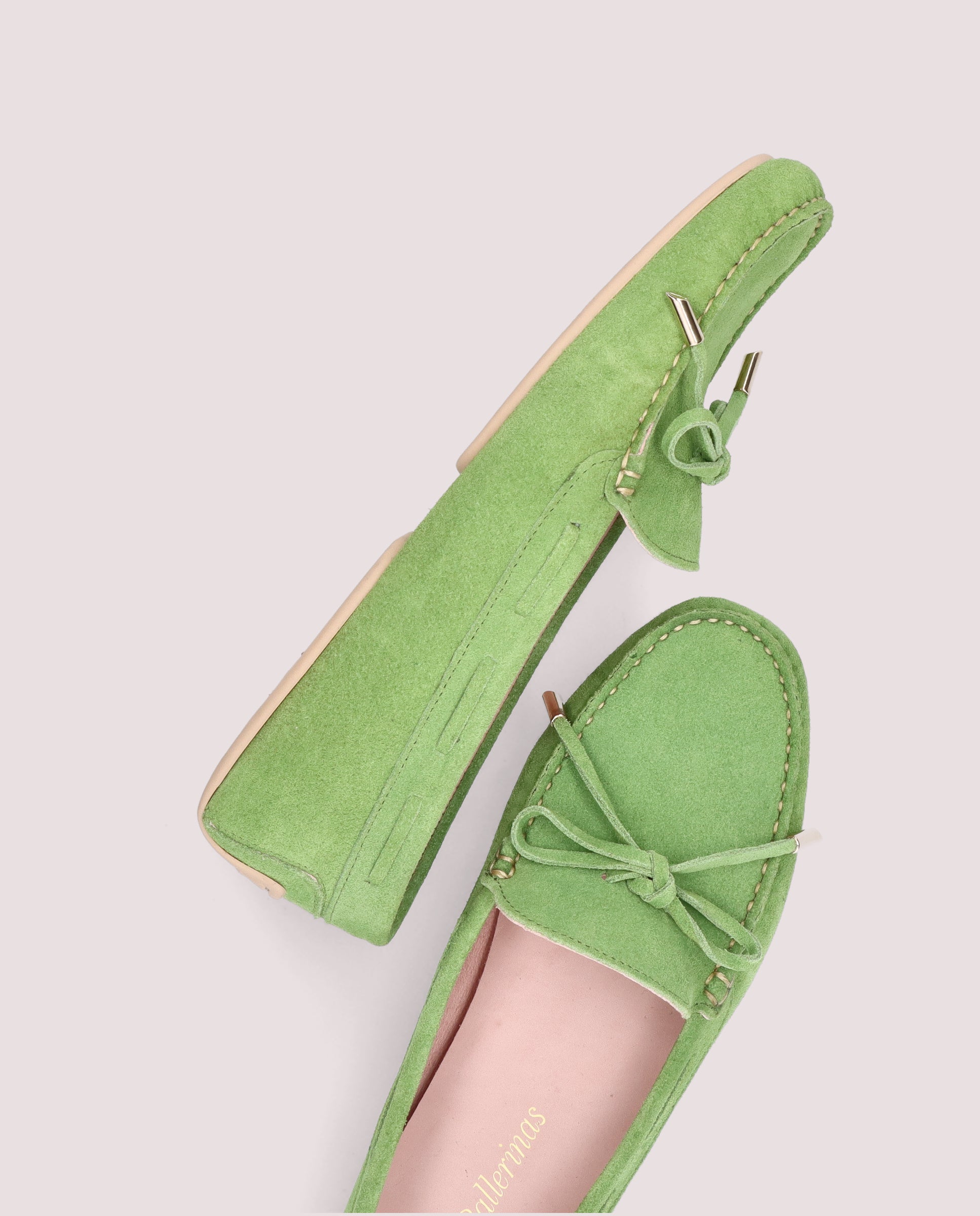 Josephine Green Suede Loafers