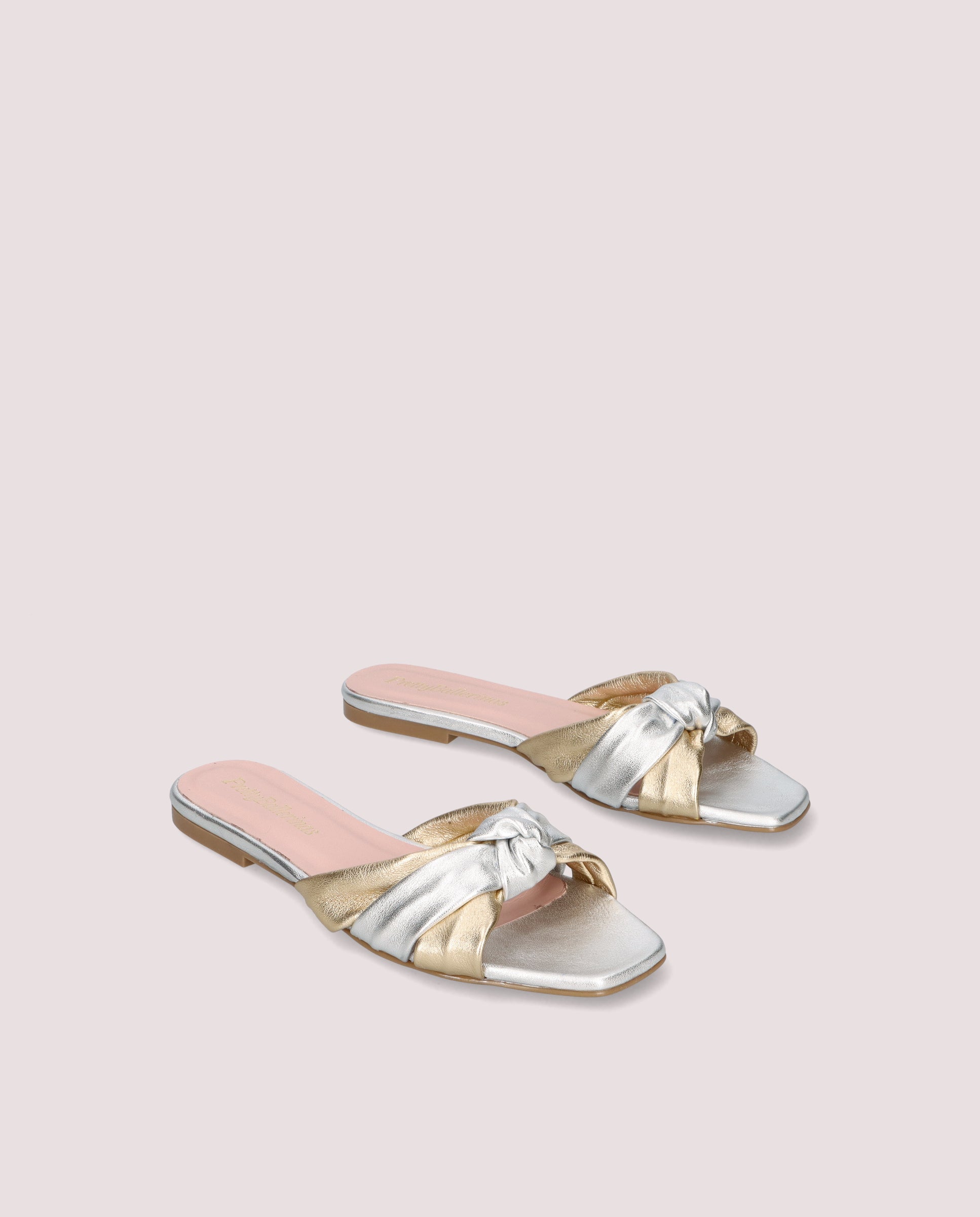 Silver Island Sandals Metallic Leather