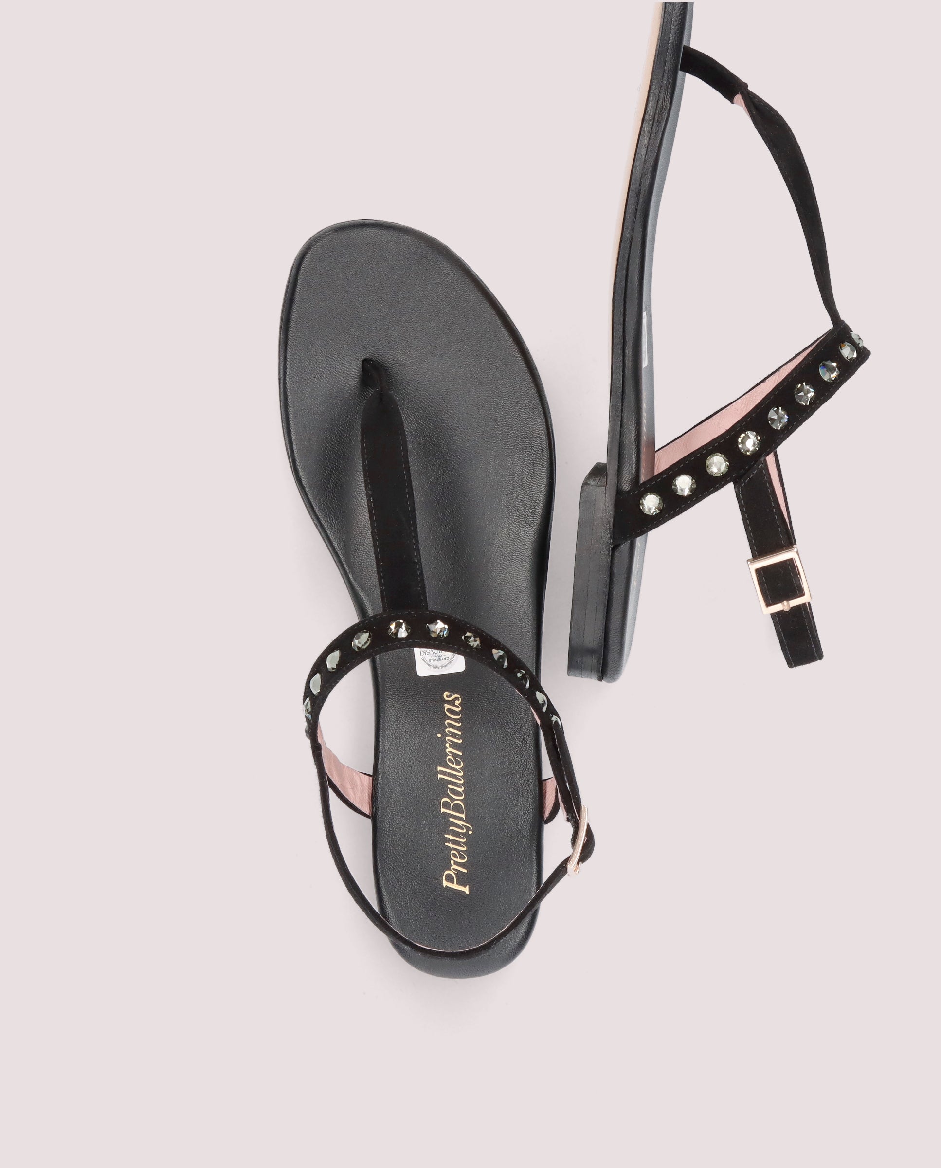 Judy Black Suede Sandals