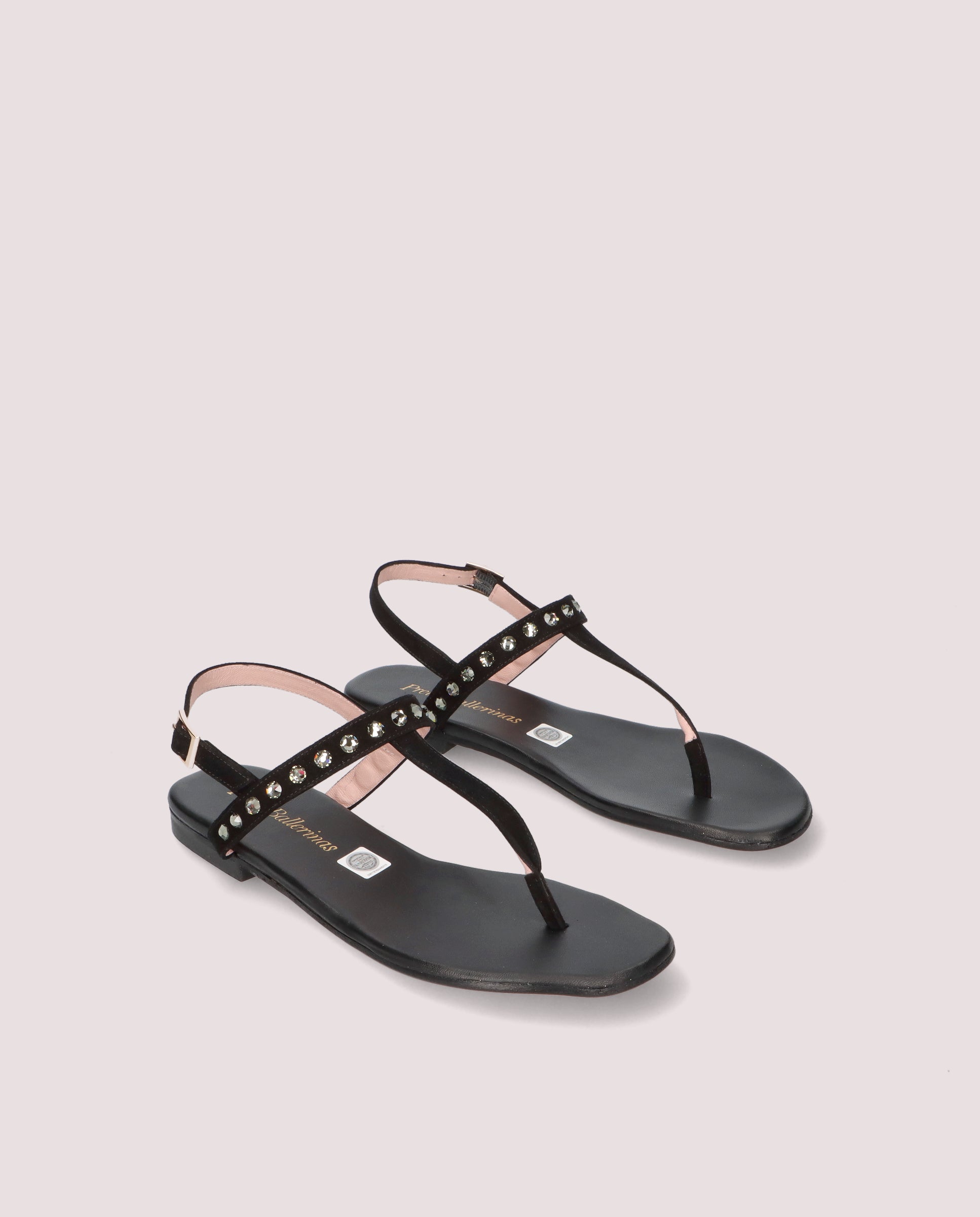 Judy Black Suede Sandals