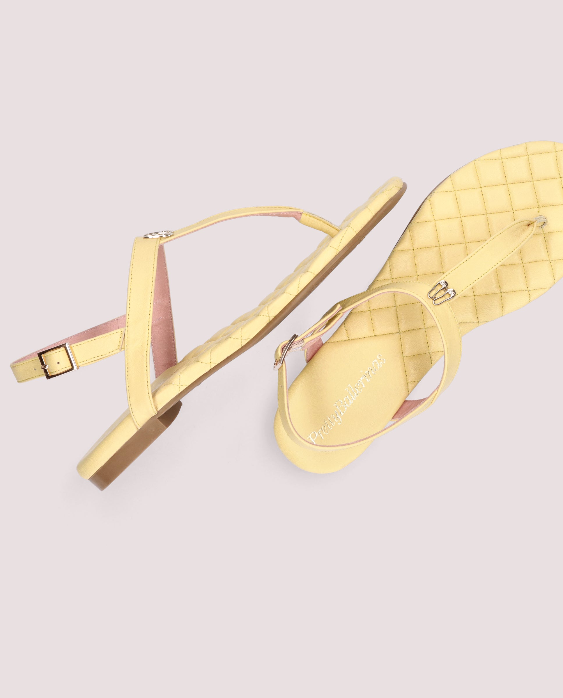 Judy Yellow Leather Sandals