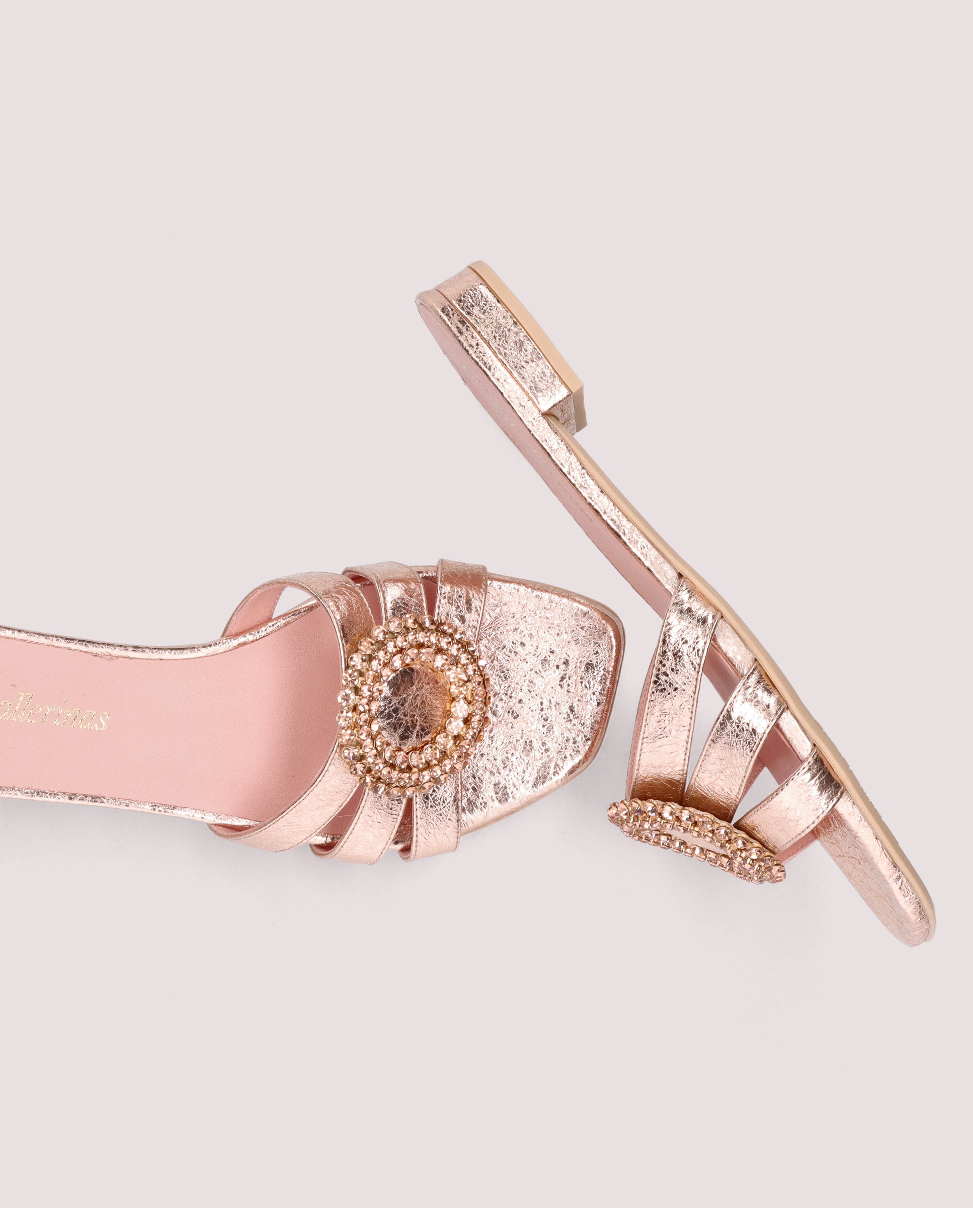 Sandalias Olivia Naranjas Pieles metalizadas