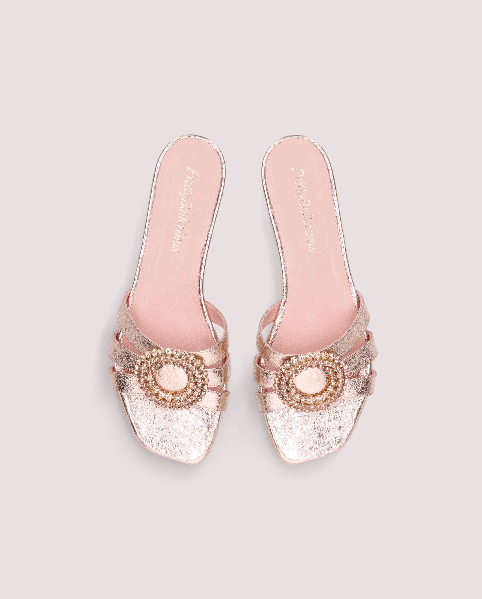 Sandalias Olivia Naranjas Pieles metalizadas