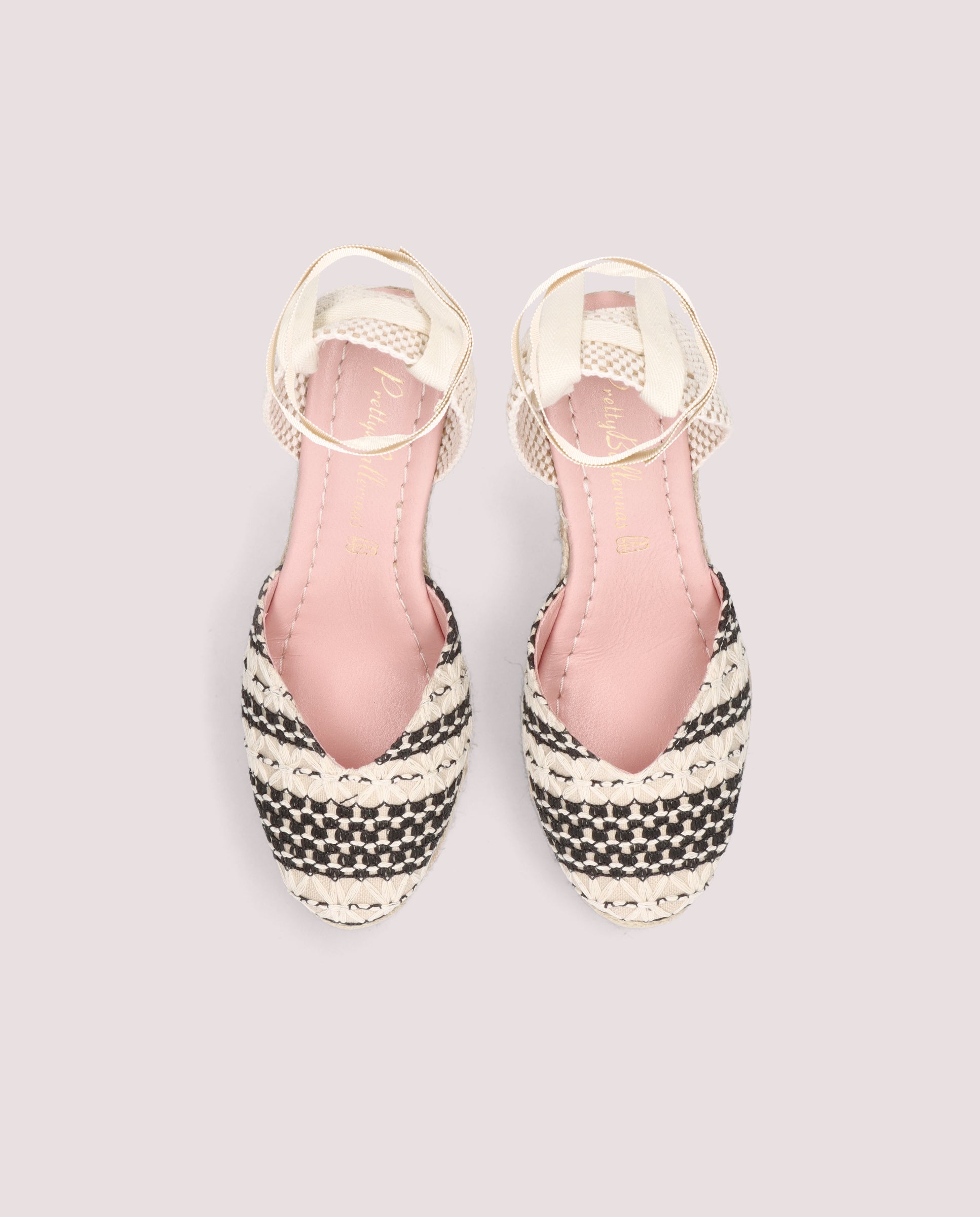 Deborah Black Woven Esparto Espadrilles