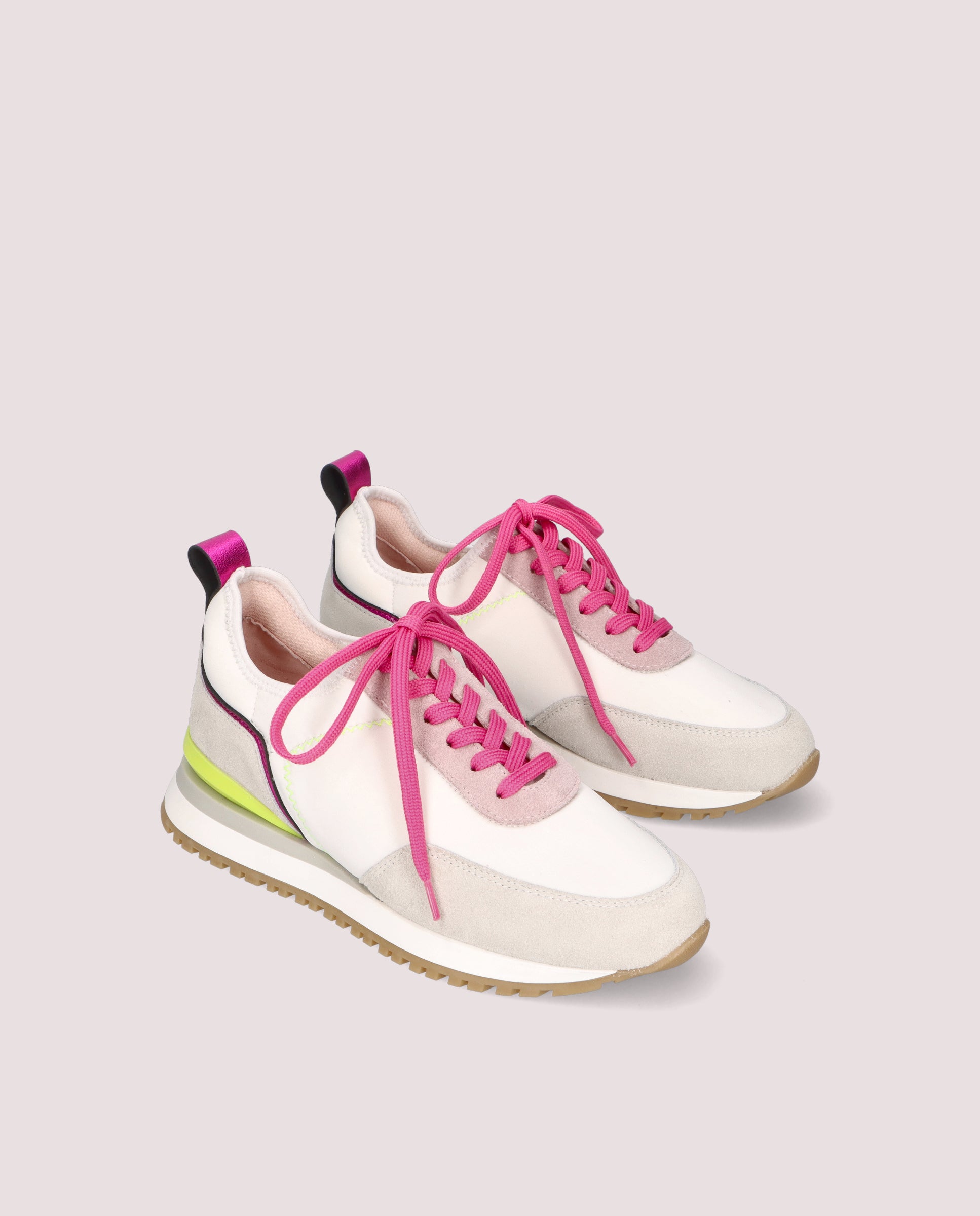 Nina White Woven Sneakers