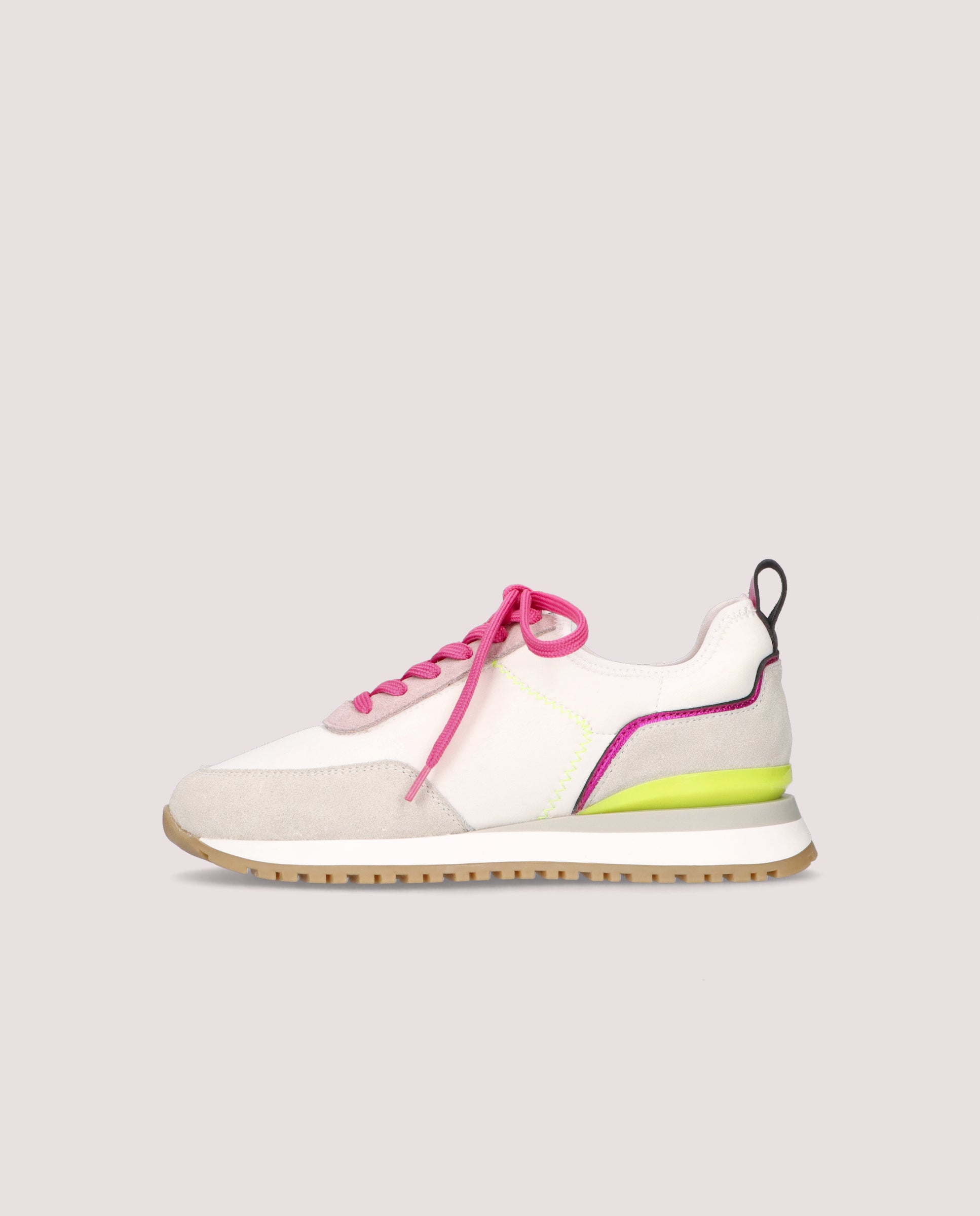 Nina White Woven Sneakers