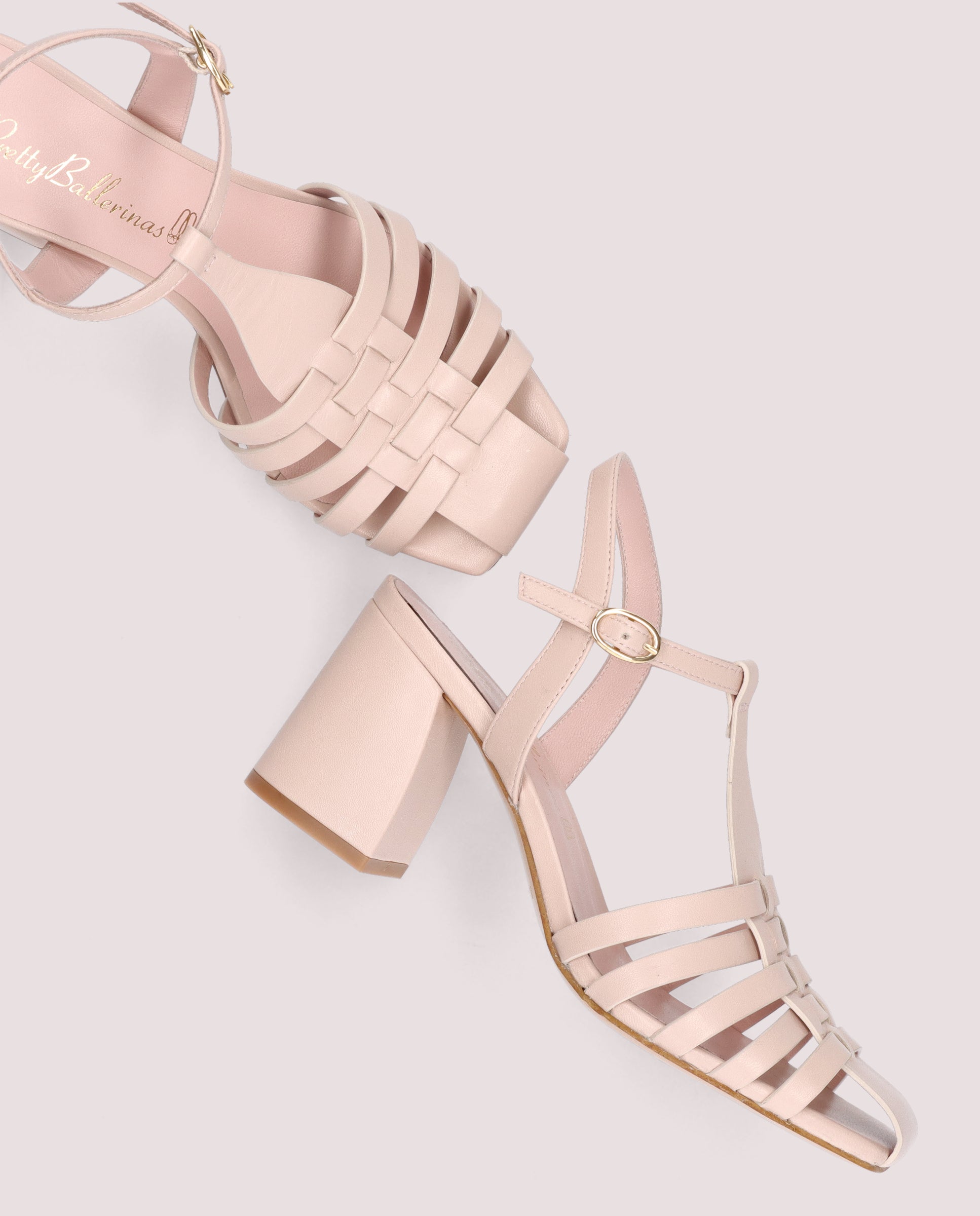 Amanda Pink Leather Sandals