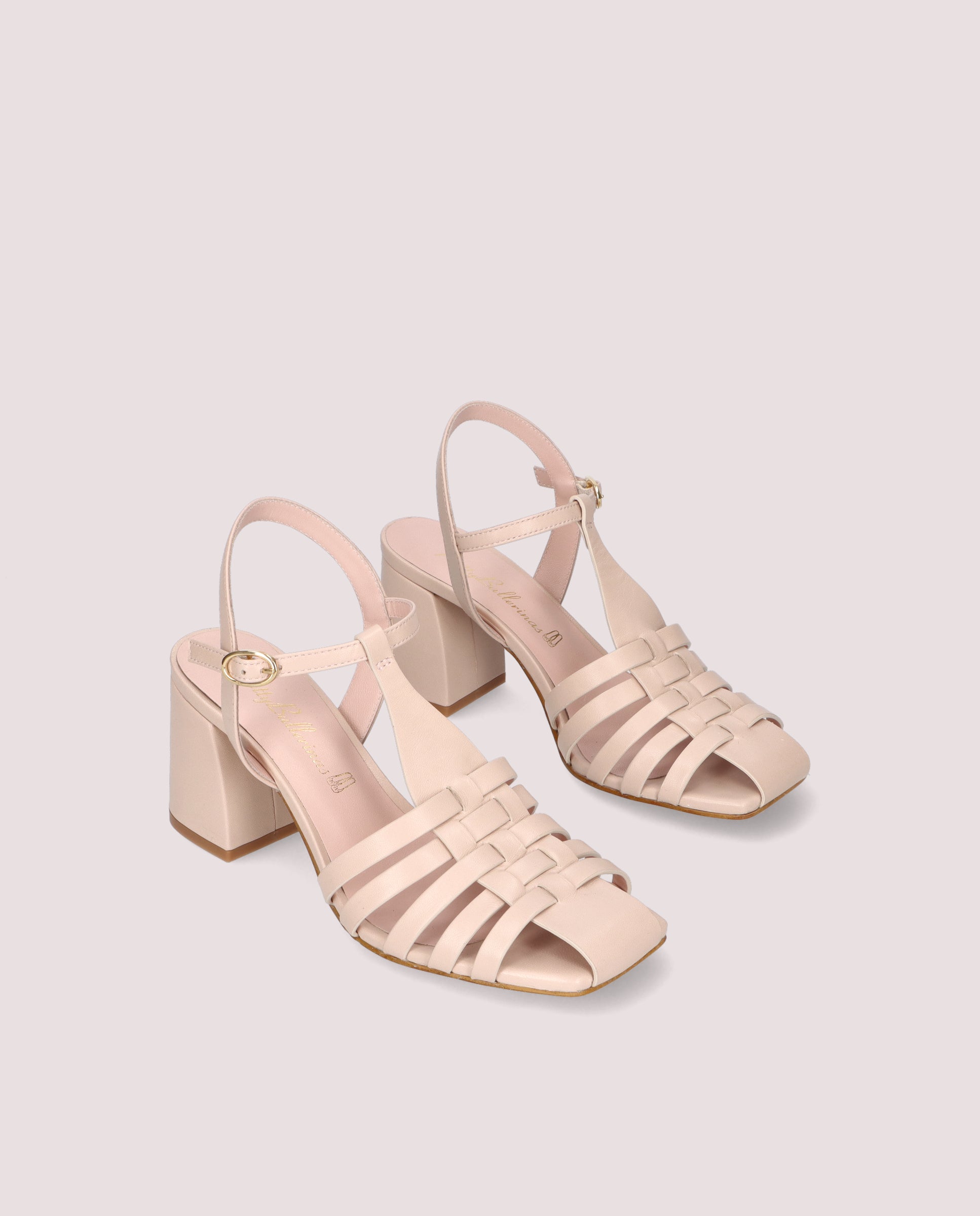 Amanda Pink Leather Sandals