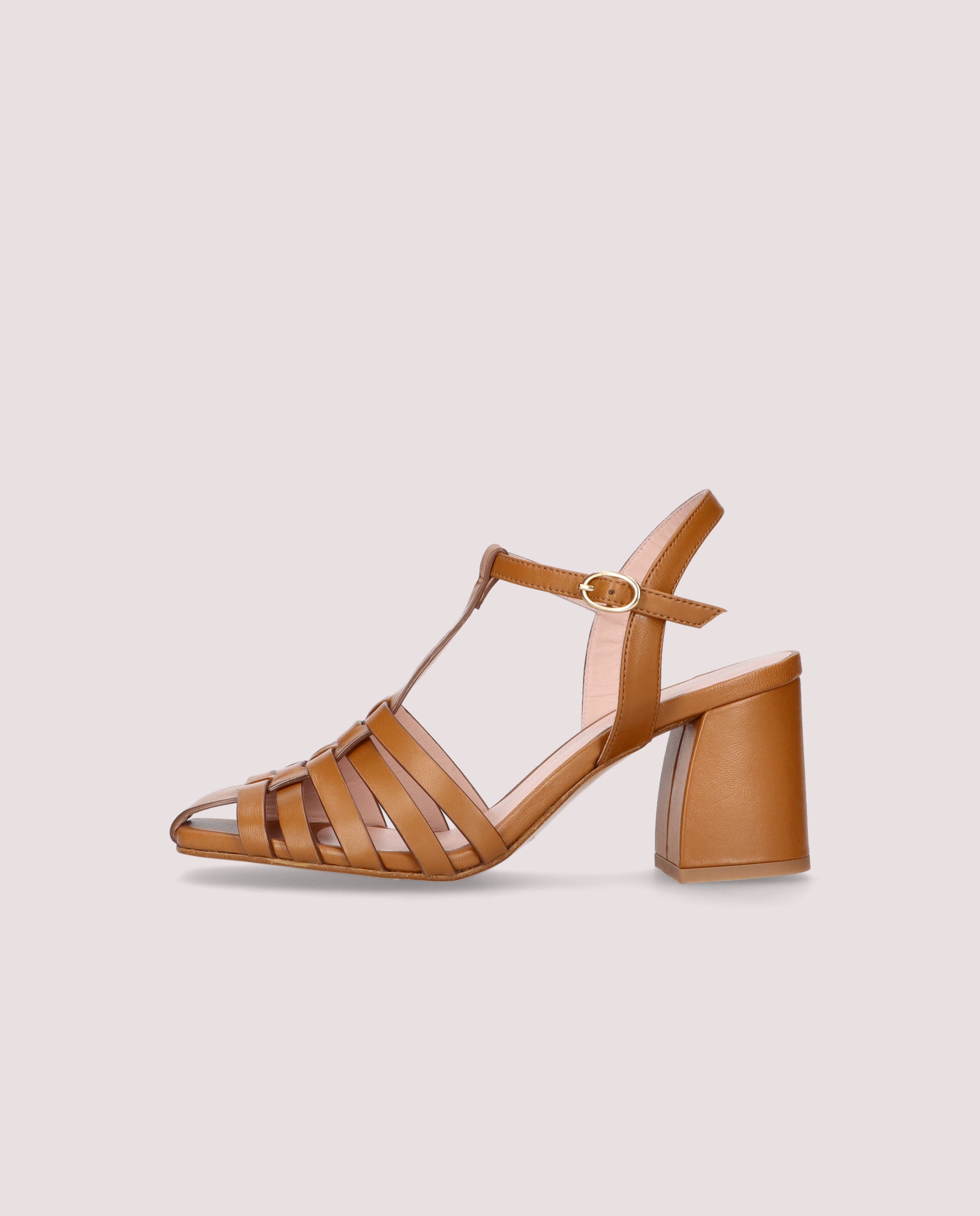 T-Bar Amanda Brown Leather