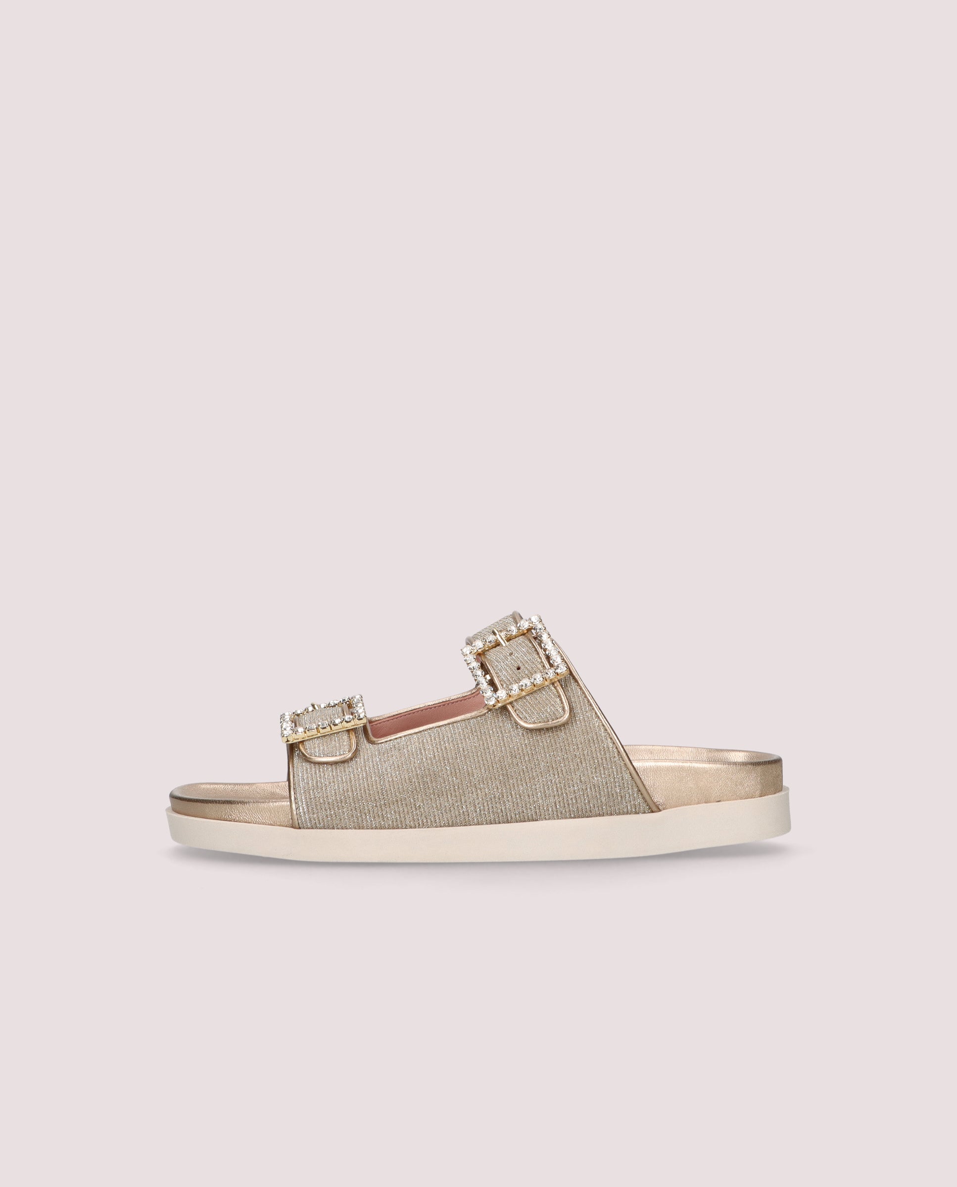 Singer Silver Sandals Metallic Fabrics