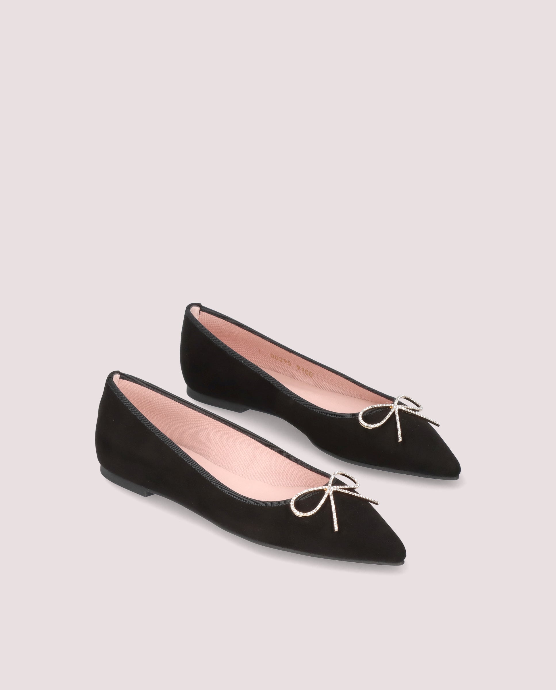 Ella Black Suede Ballerinas