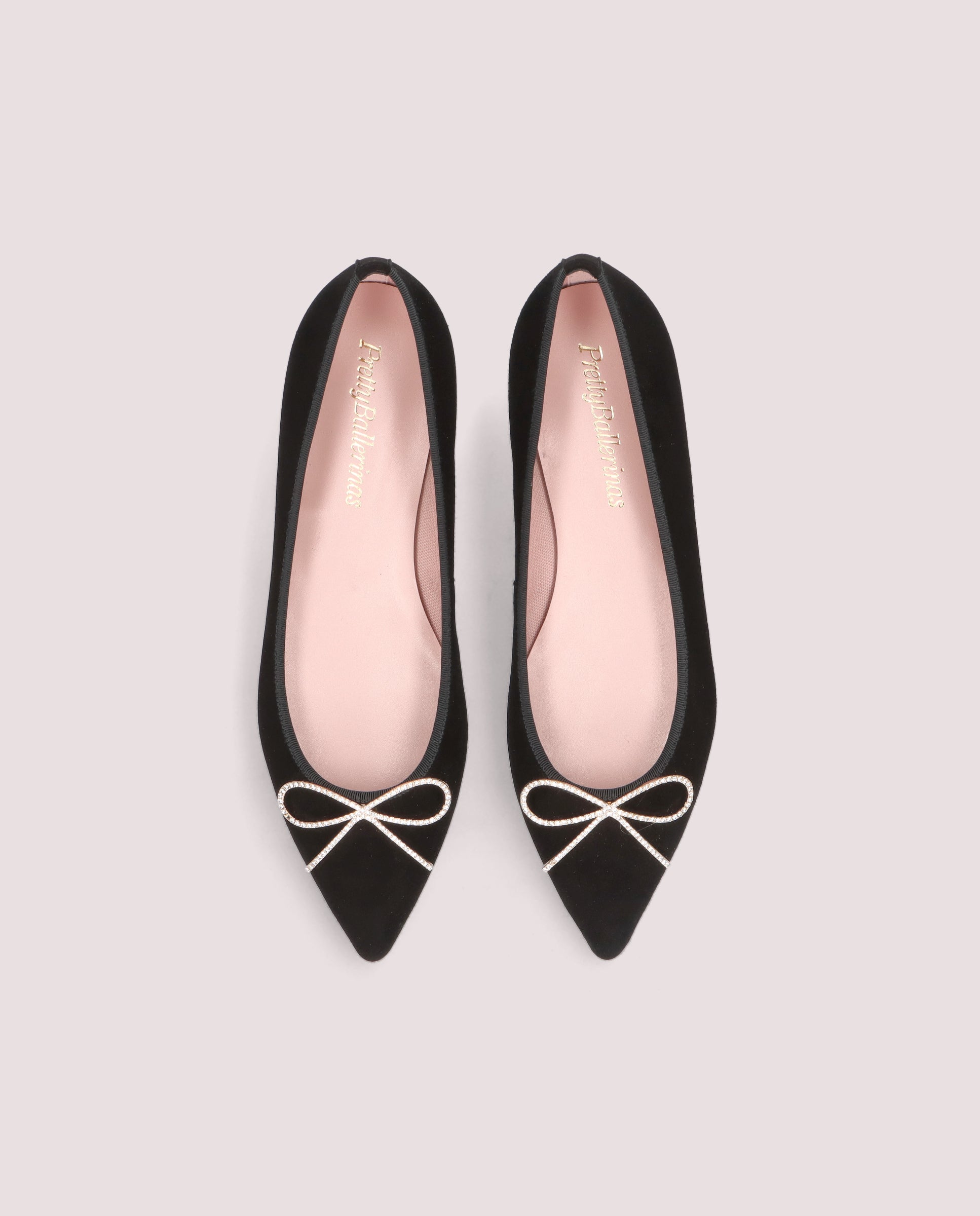 Ella Black Suede Ballerinas