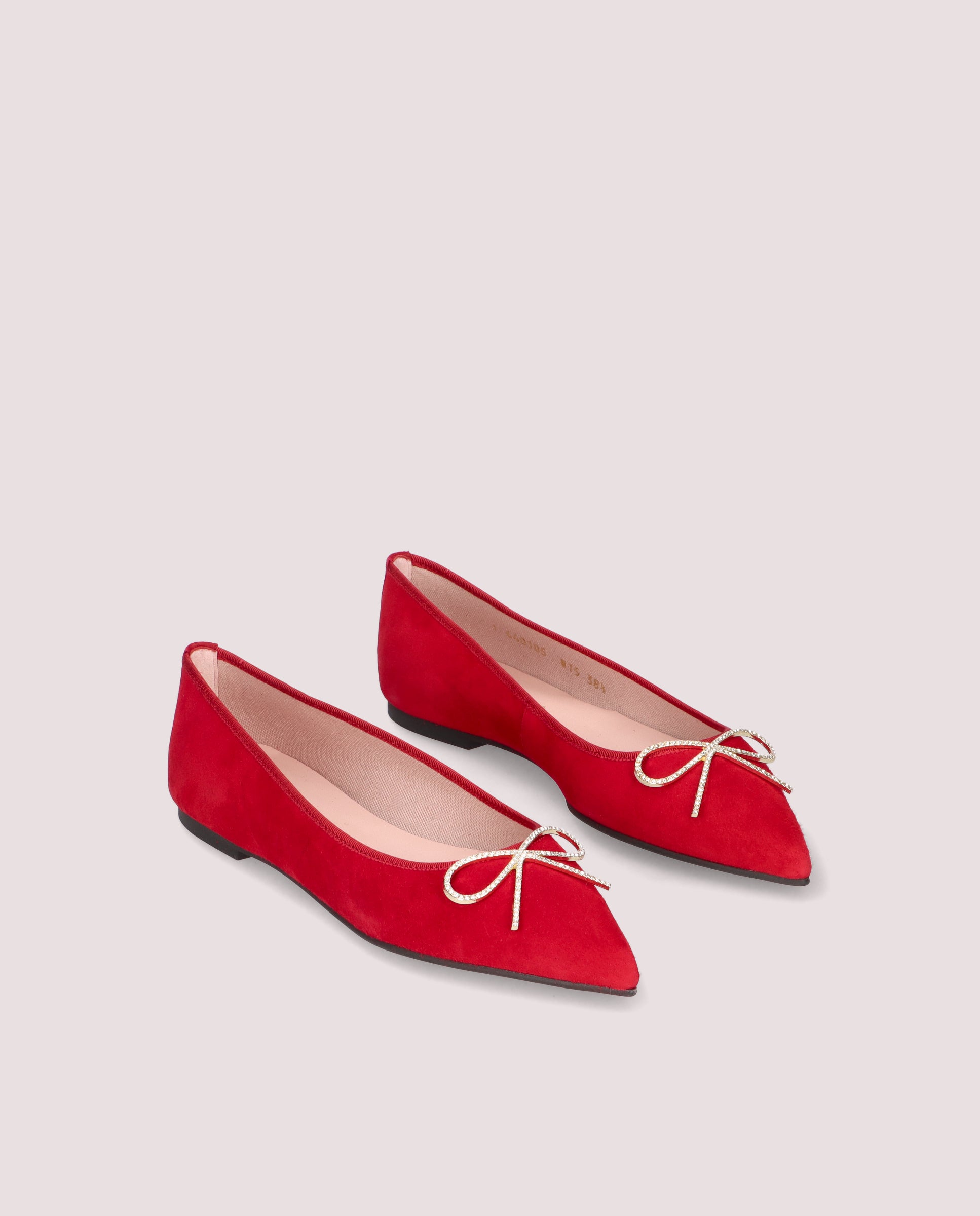 Ella Red Suede Ballerinas