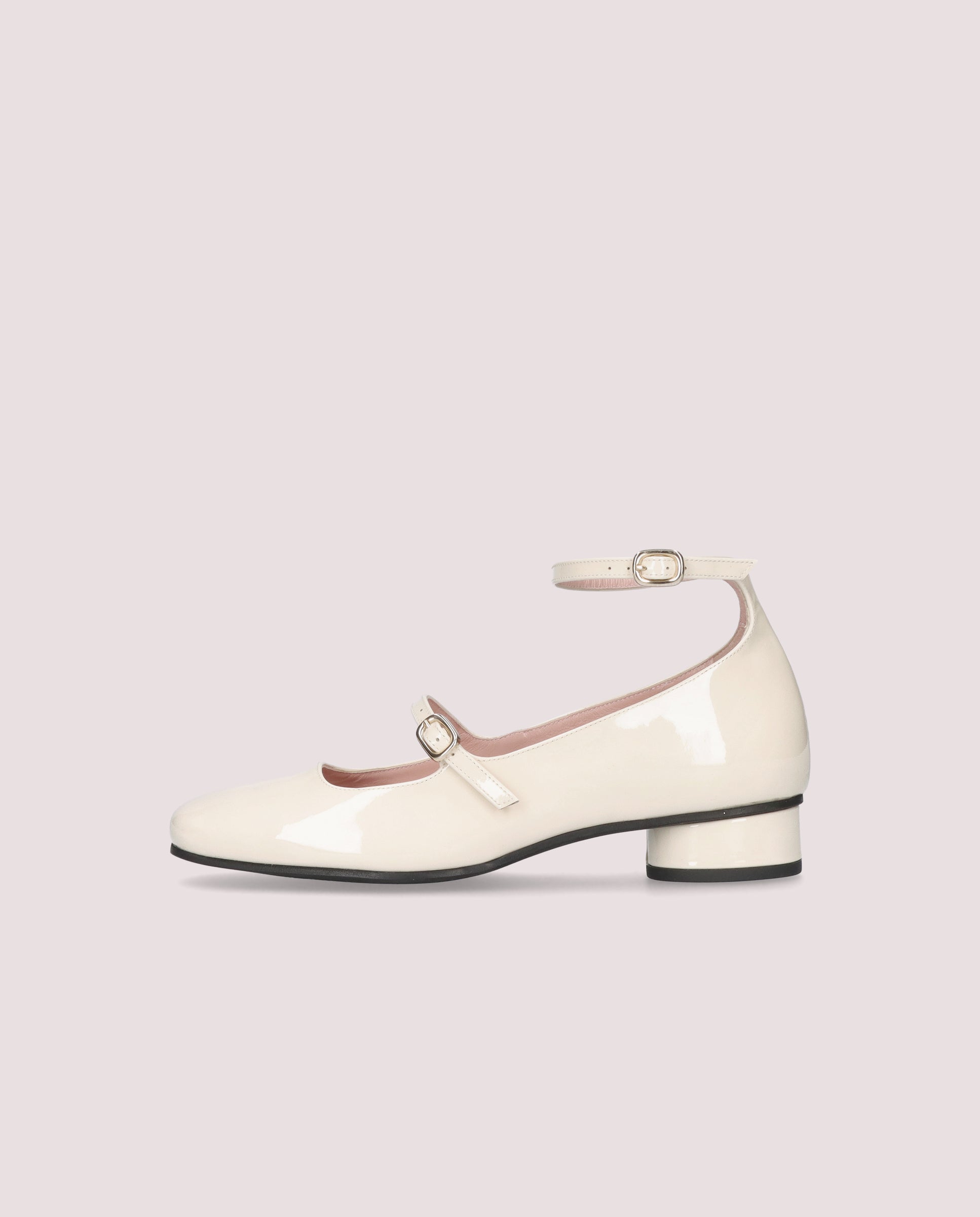 Odette White Patent Leather Salon
