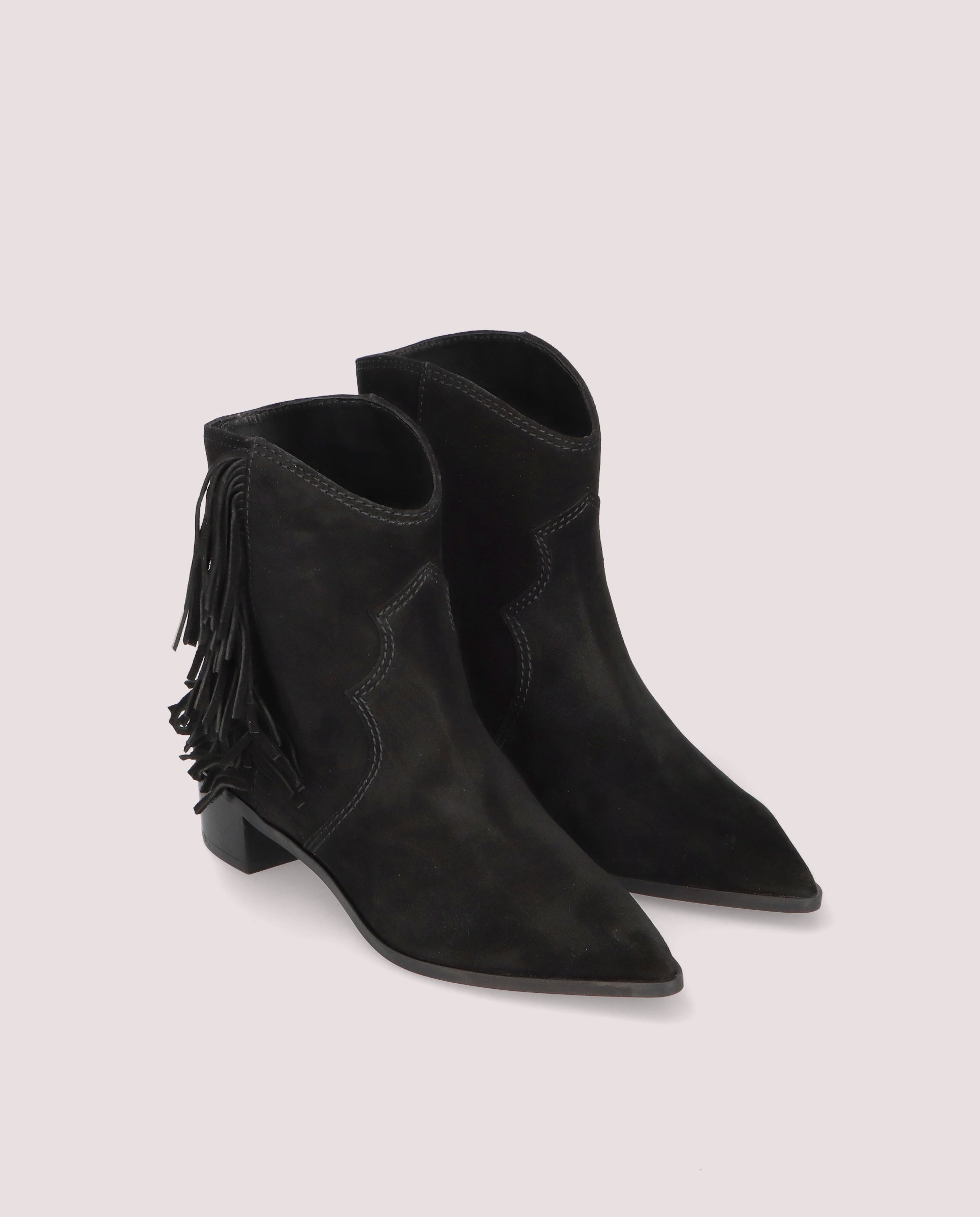 Kendall Black Suede Ankle Boots