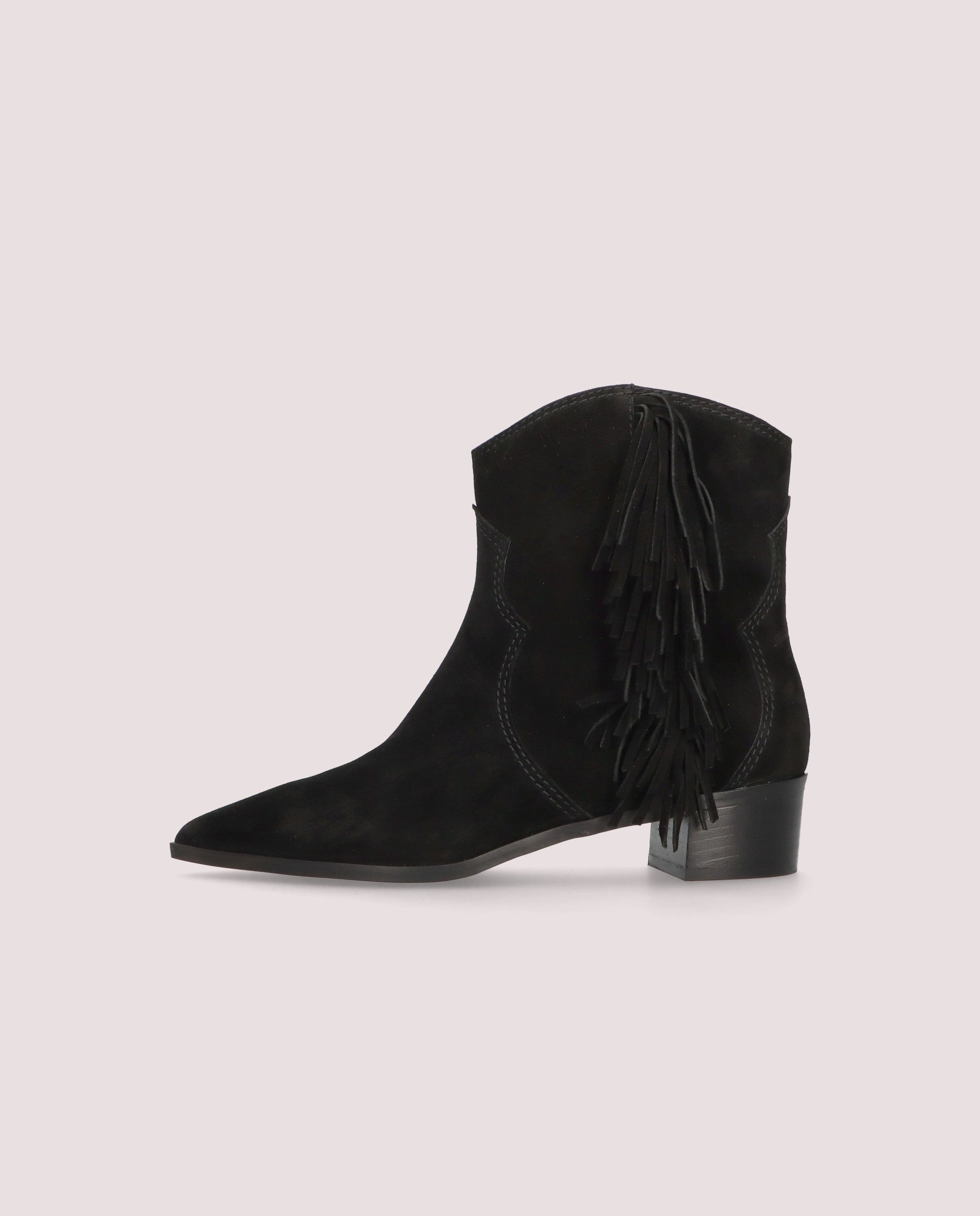 Kendall Black Suede Ankle Boots