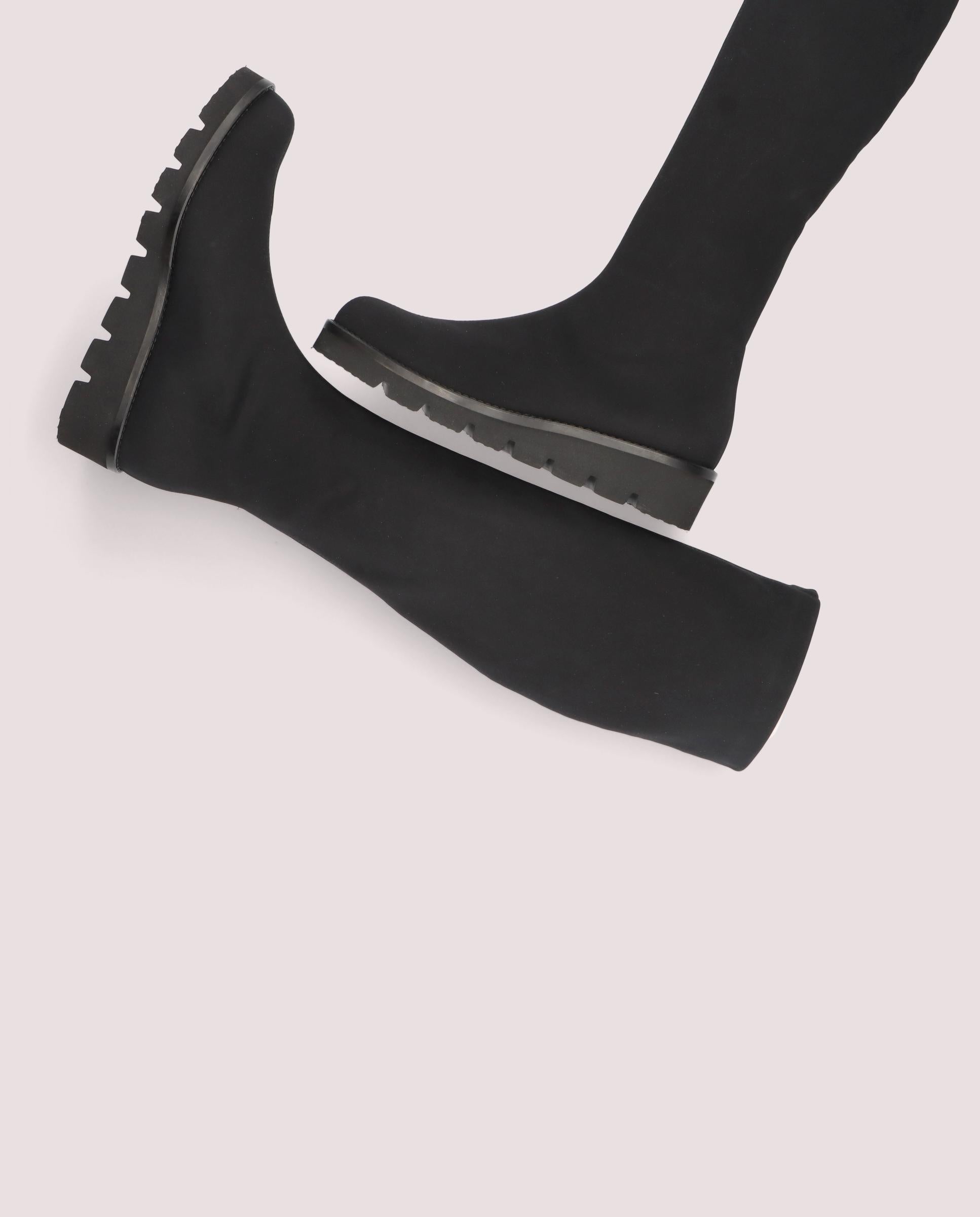 Bette Black Woven Boots