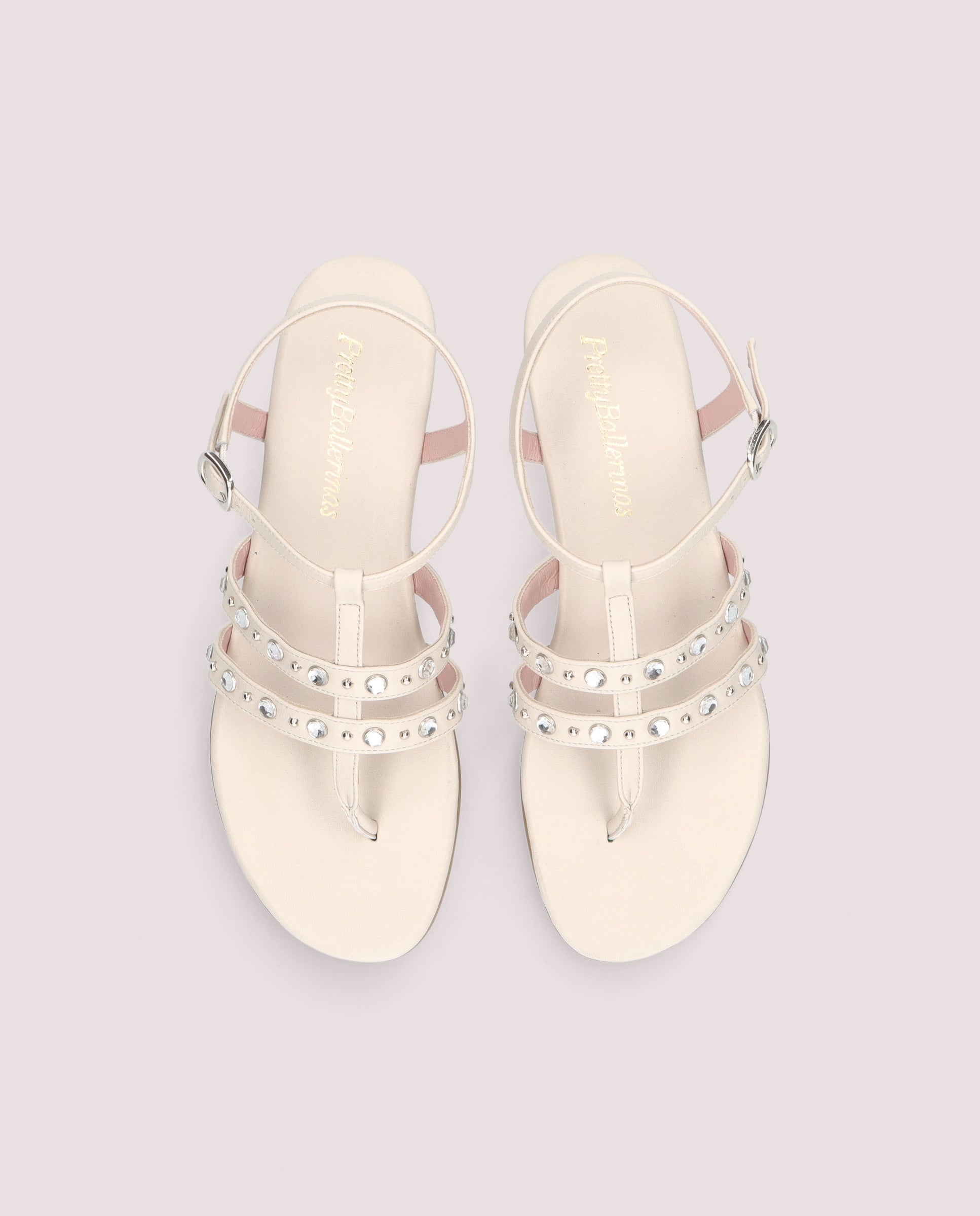 Judy White Leather Sandals