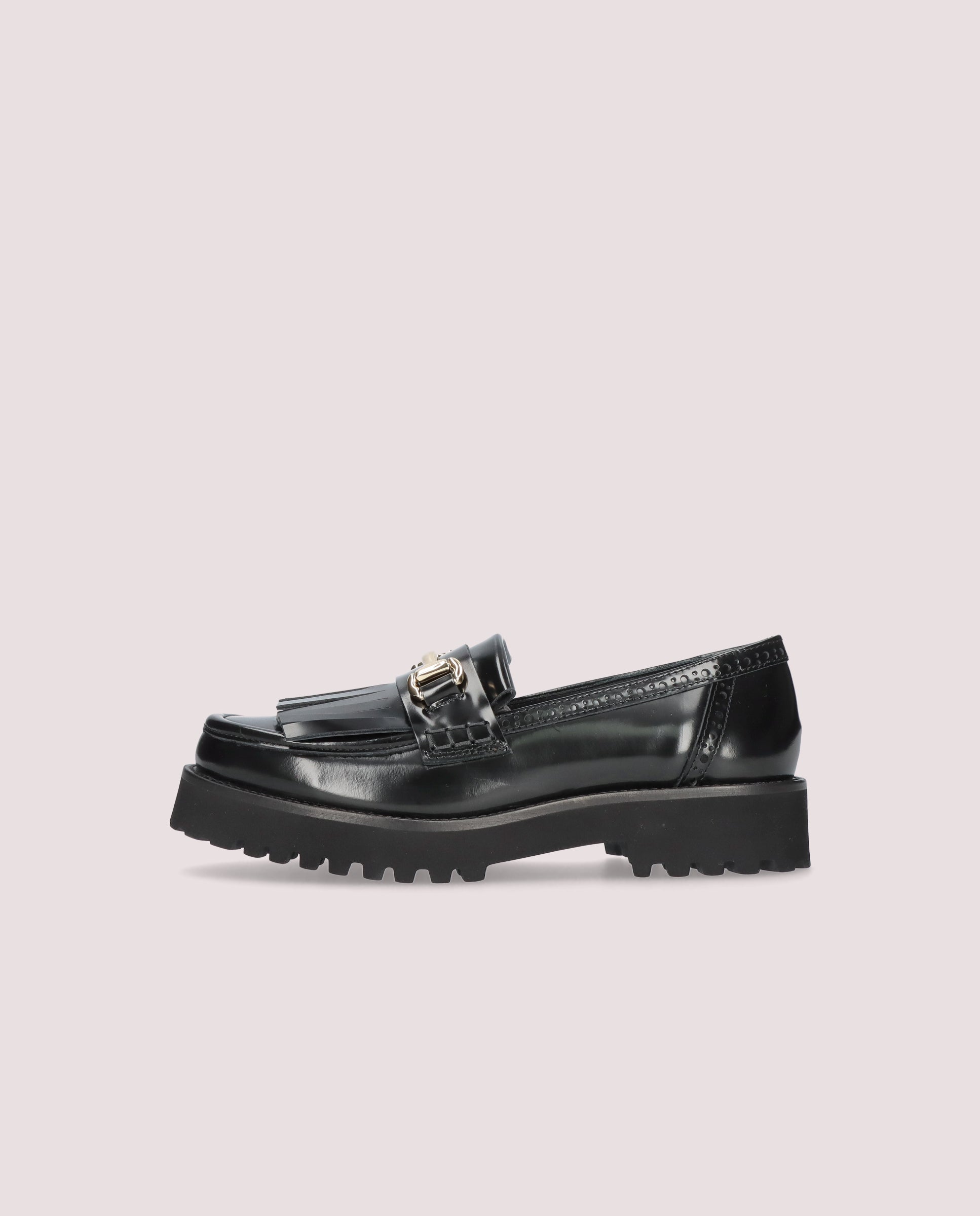 Ashley Black Leather Loafers