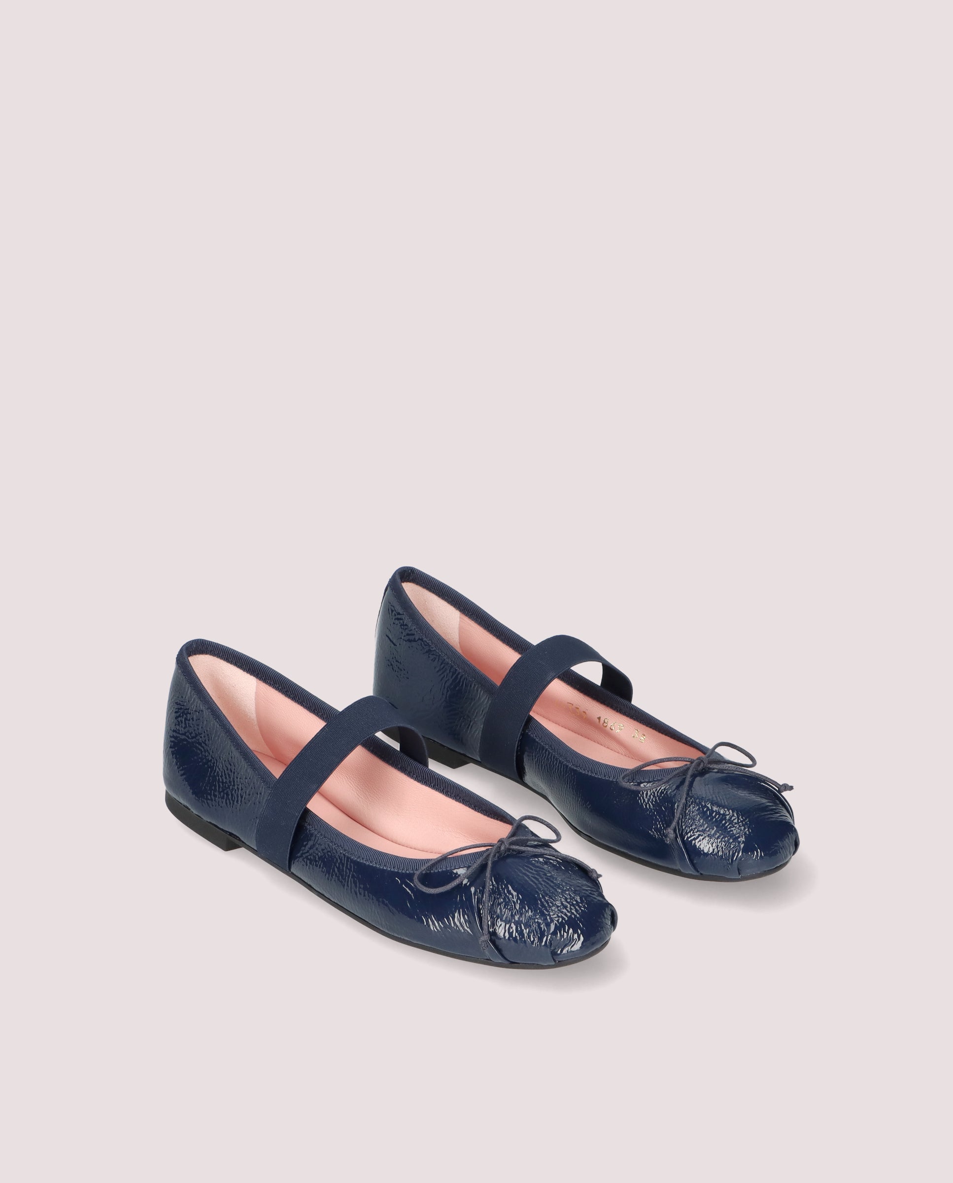 Nicole Blue Patent Leather Ballet Flats