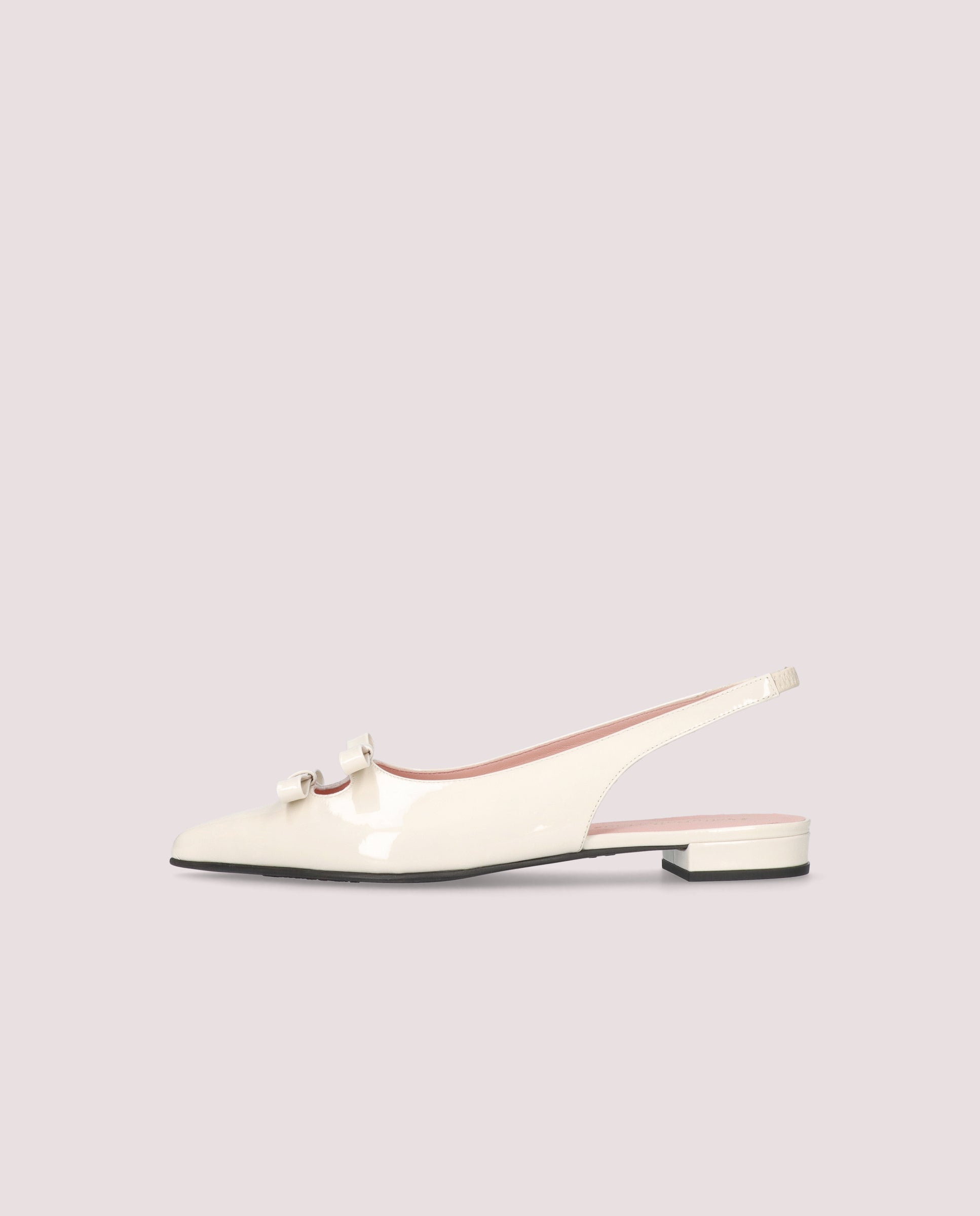 Clementine White Patent Leather Ballerinas