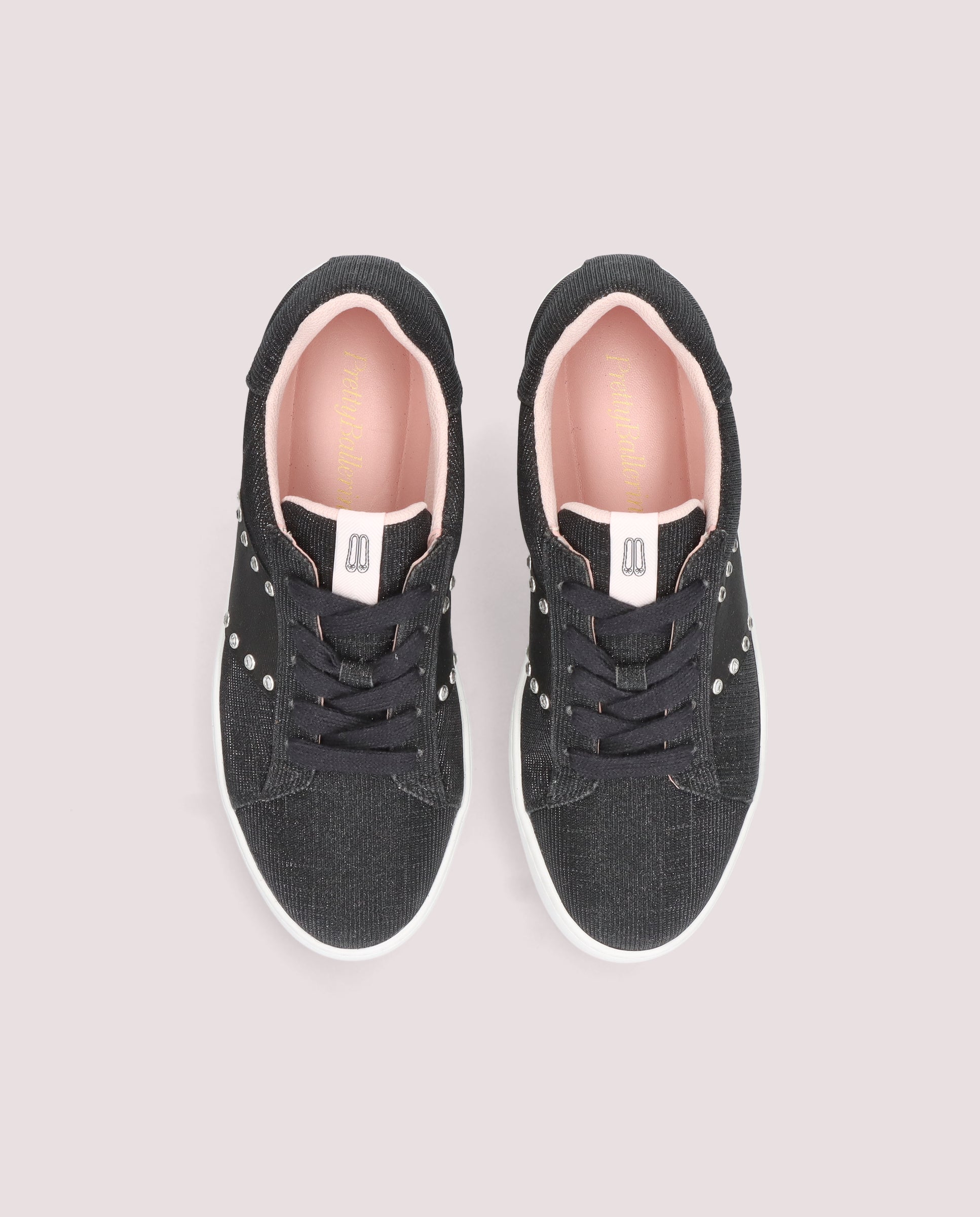 Cordelia Black Woven Sneakers