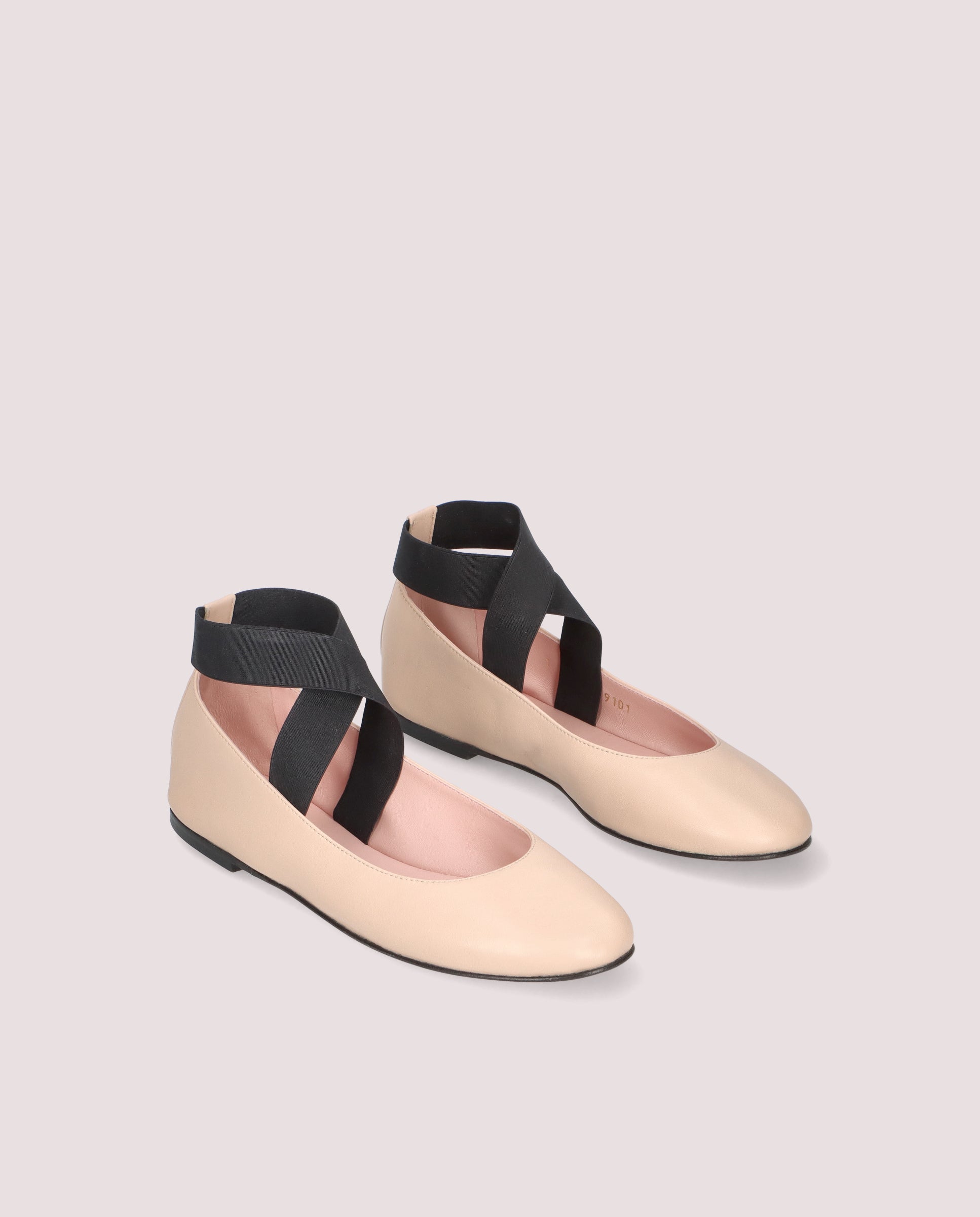 Nicole Beige Leather Ballerinas