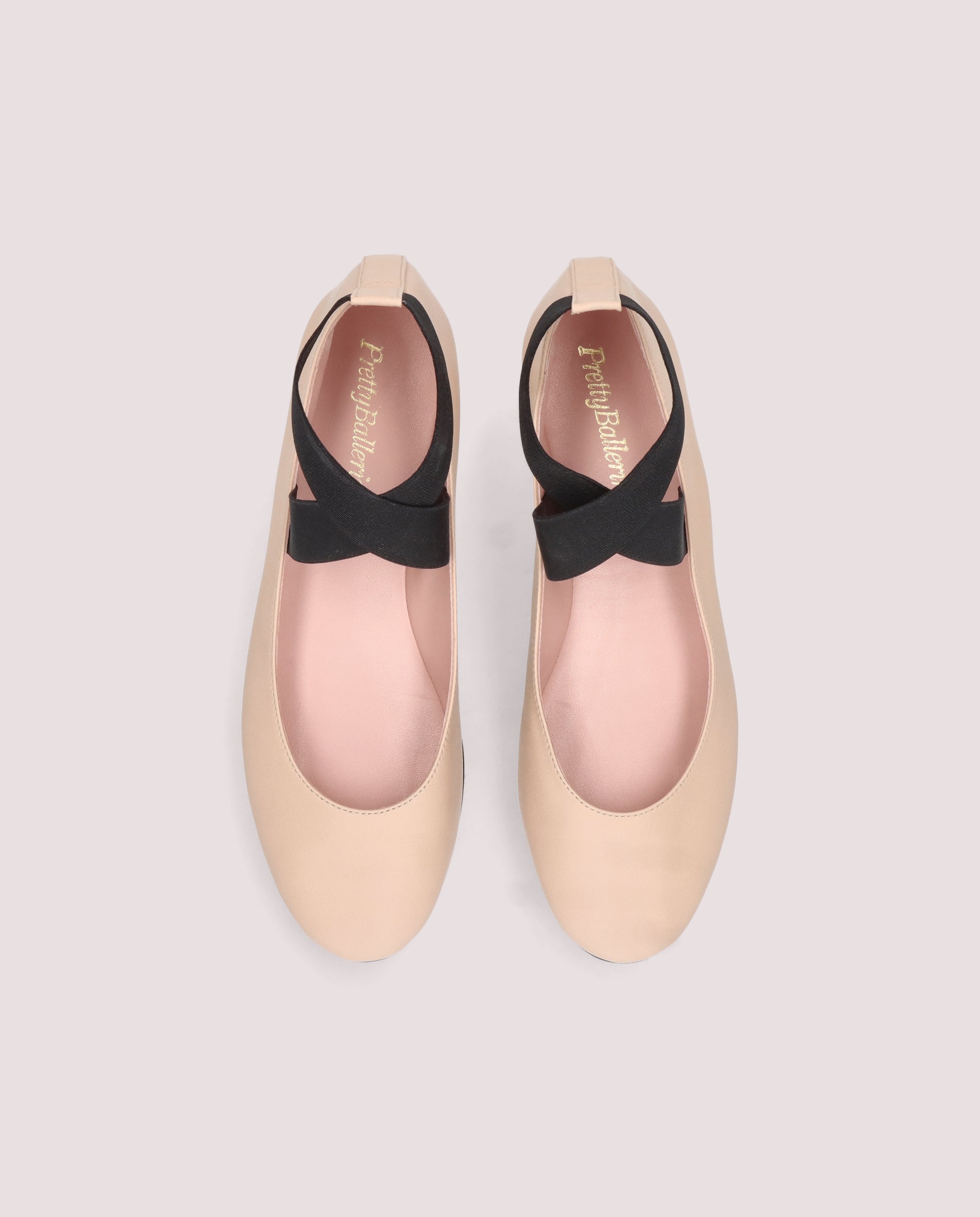 Nicole Beige Leather Ballerinas