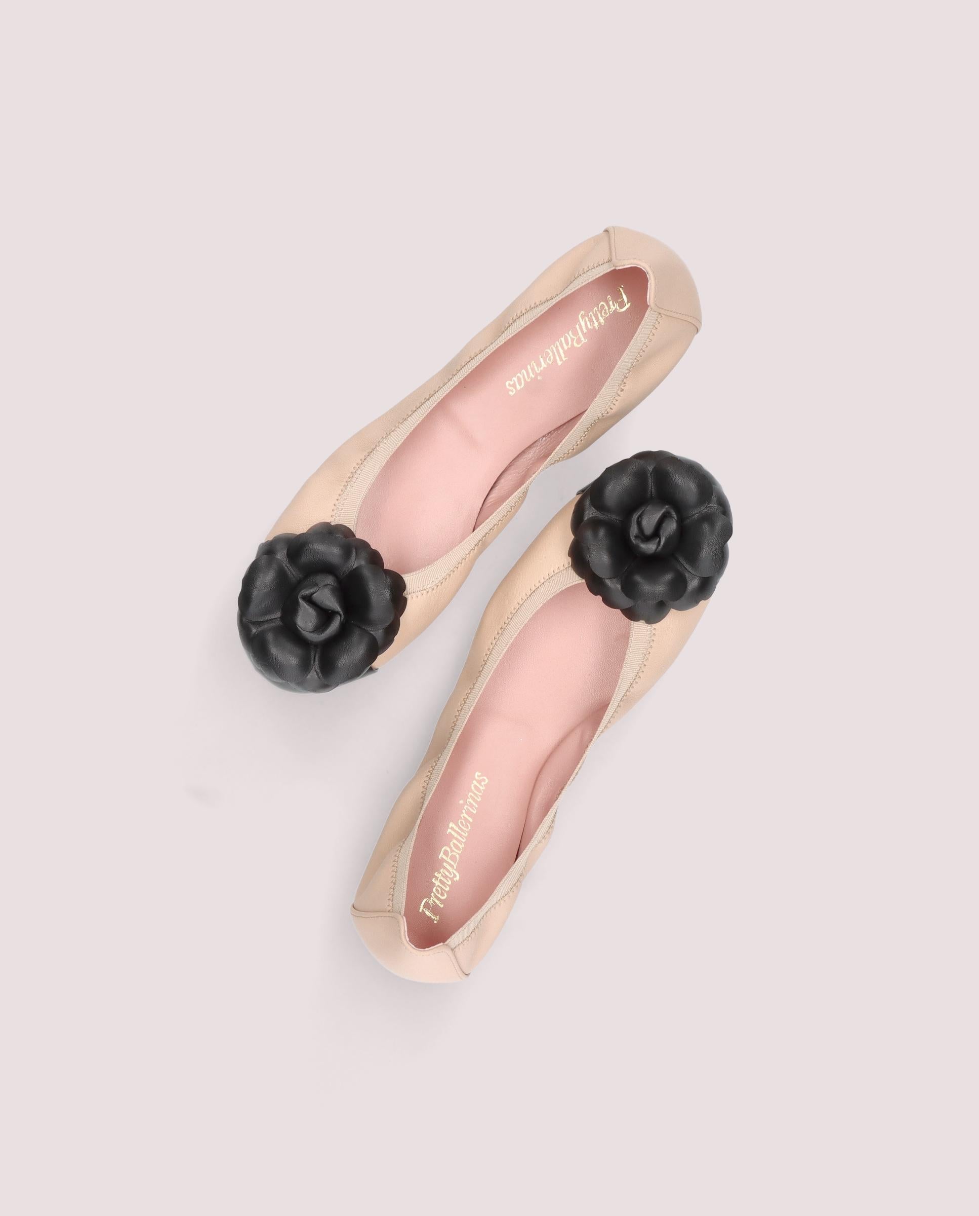 Shirley Beige Leather Ballerinas