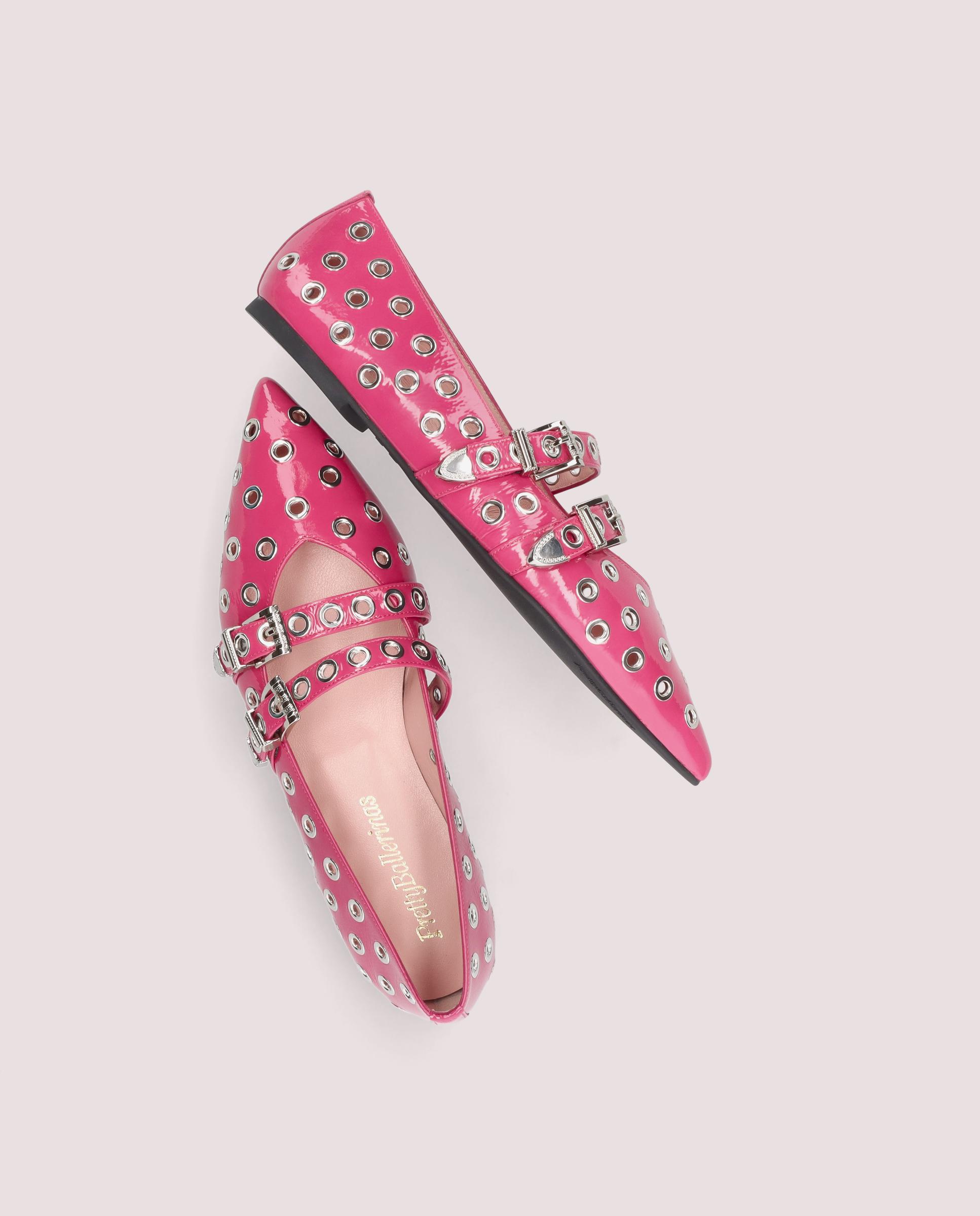 Ella Rosas Patent Leather Ballerinas