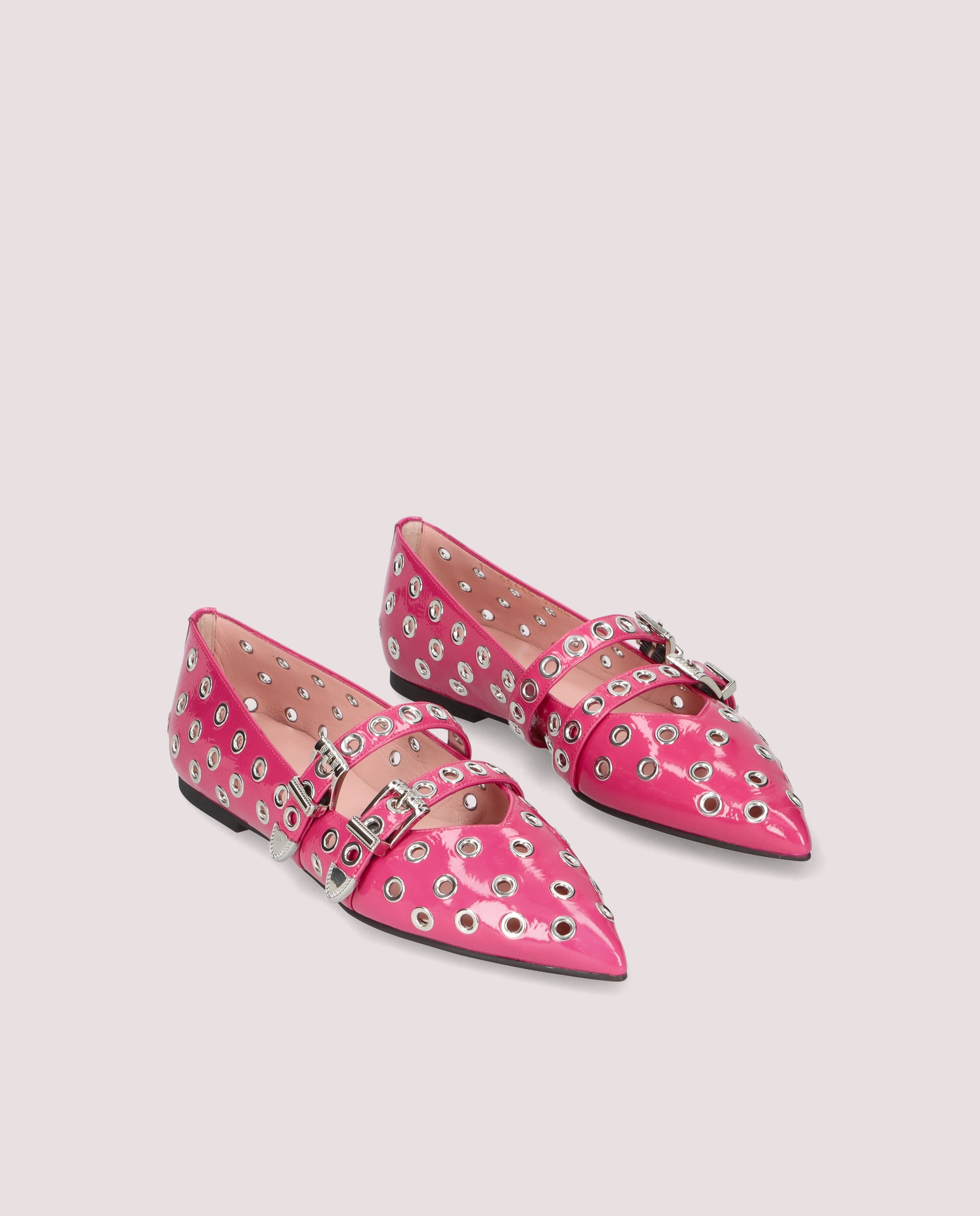 Ella Rosas Patent Leather Ballerinas