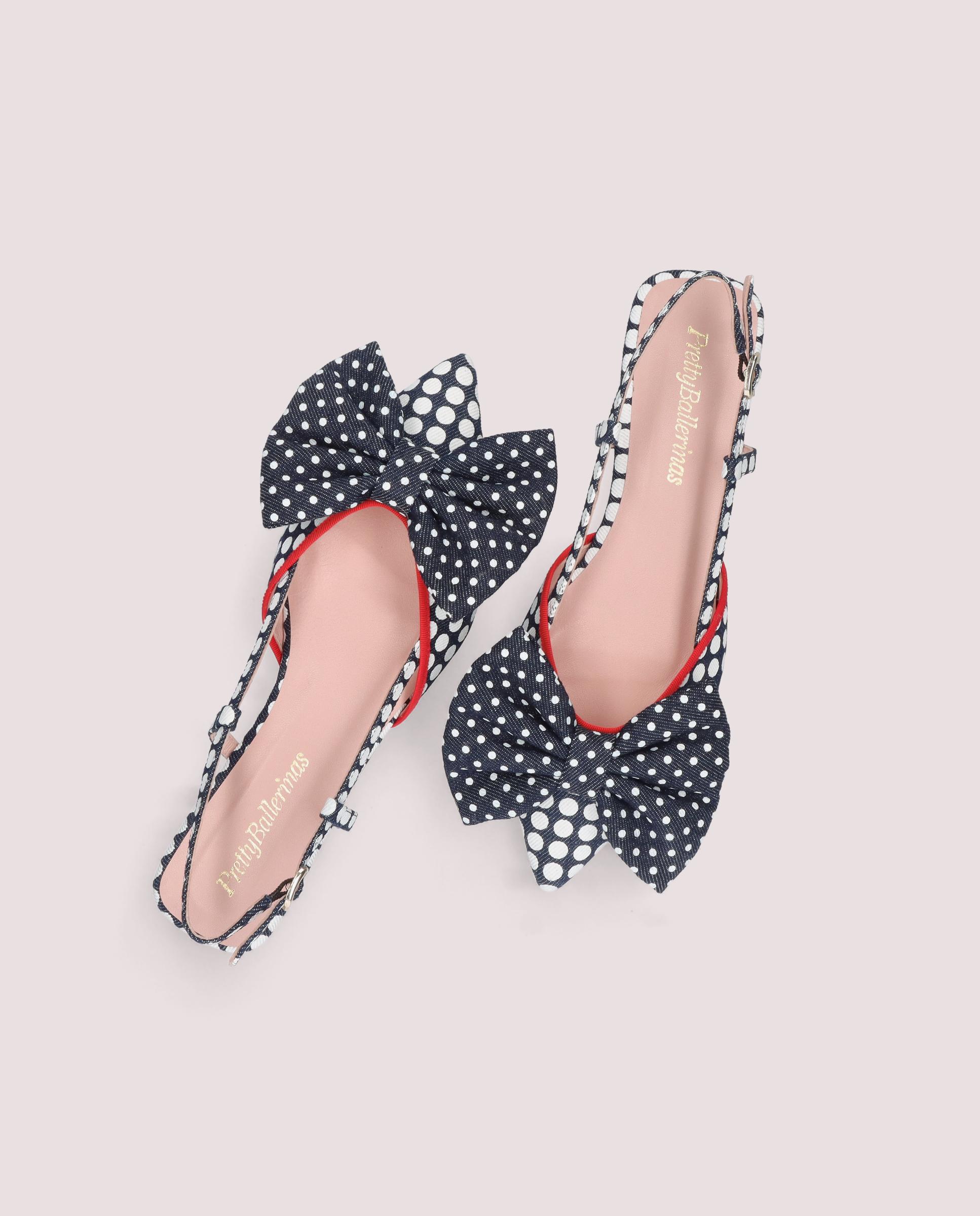 Yvette Blue Knitted Ballerinas